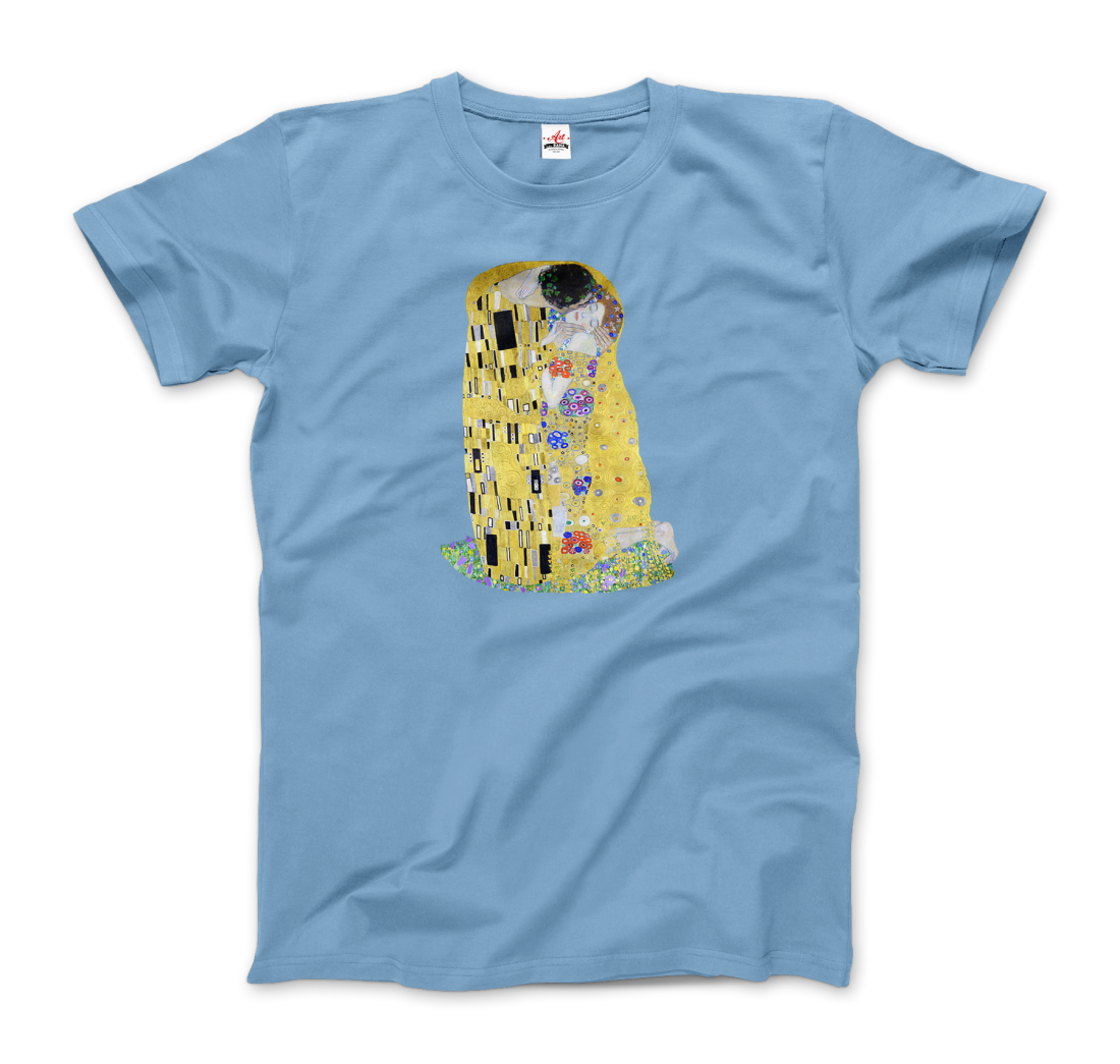 Gustav Klimt the Kiss (or the Lovers), 1908 artwork t-shirt by Art-O-Rama Shop