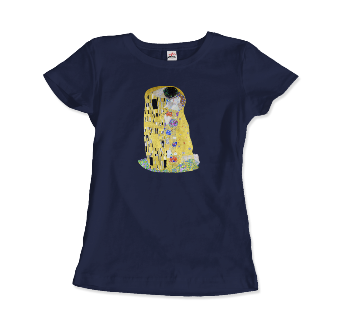 Gustav Klimt the Kiss (or the Lovers), 1908 artwork t-shirt by Art-O-Rama Shop