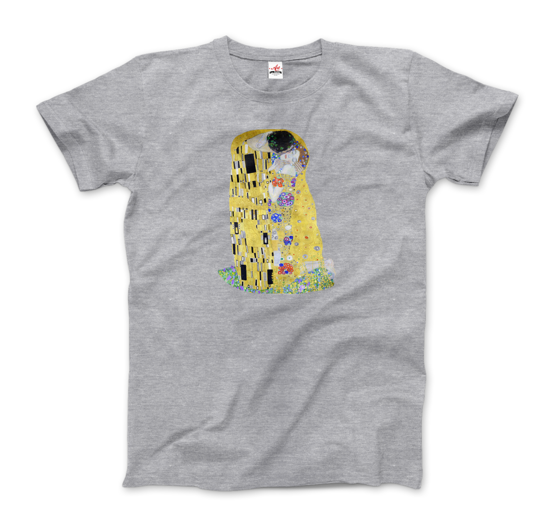 Gustav Klimt the Kiss (or the Lovers), 1908 artwork t-shirt by Art-O-Rama Shop