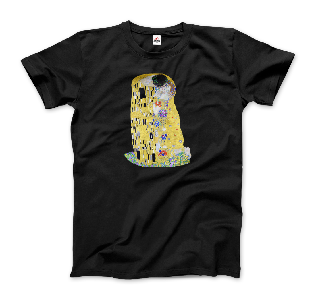 Gustav Klimt the Kiss (or the Lovers), 1908 artwork t-shirt by Art-O-Rama Shop