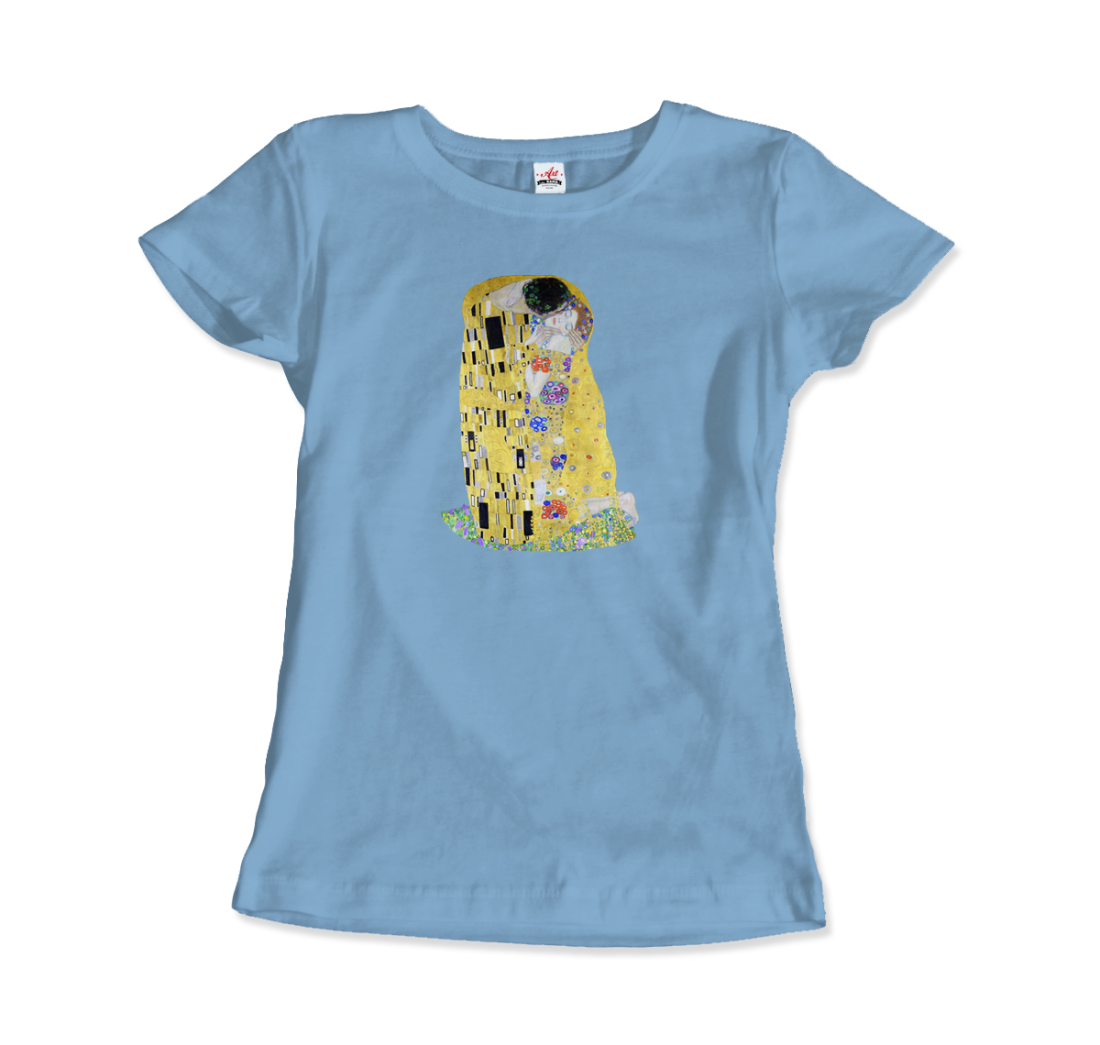 Gustav Klimt the Kiss (or the Lovers), 1908 artwork t-shirt by Art-O-Rama Shop