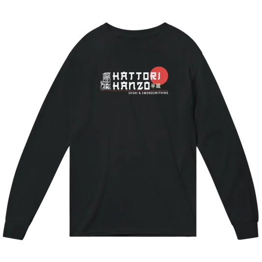 Hattori Hanzo, Sushi and Swordsmithing Long Sleeve Shirt by Art-O-Rama Shop