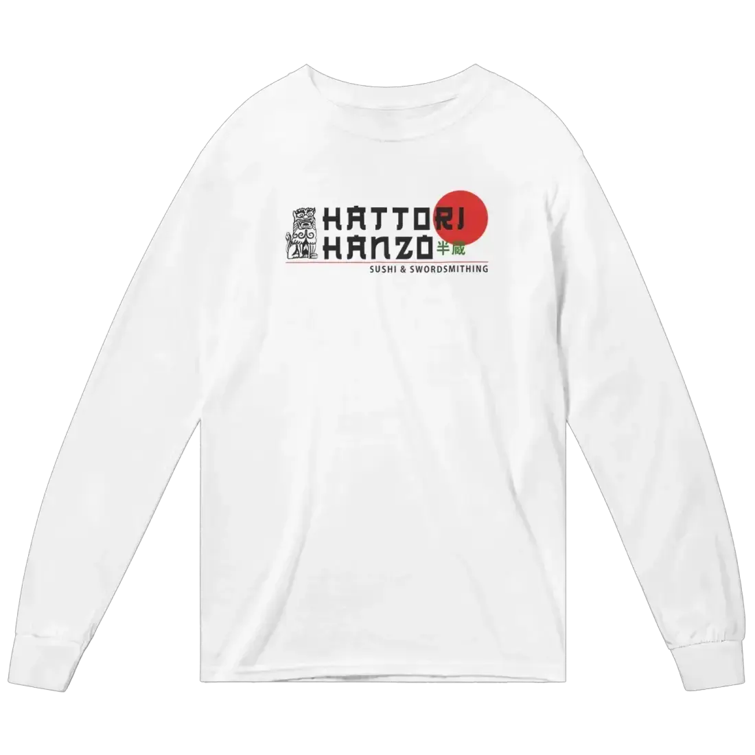 Hattori Hanzo, Sushi and Swordsmithing Long Sleeve Shirt by Art-O-Rama Shop