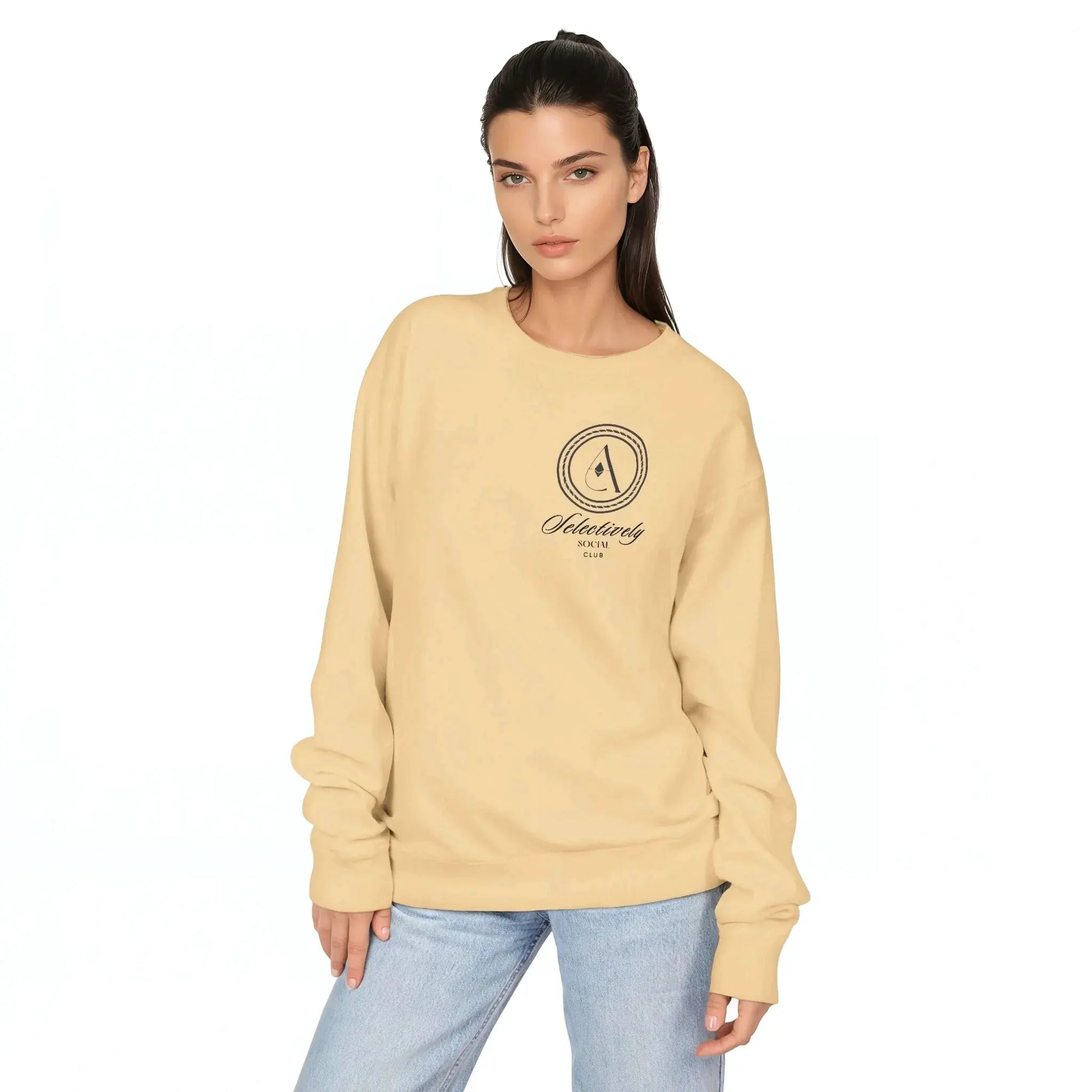 Heather Graphic Crewneck Sweatshirt by AKALIA