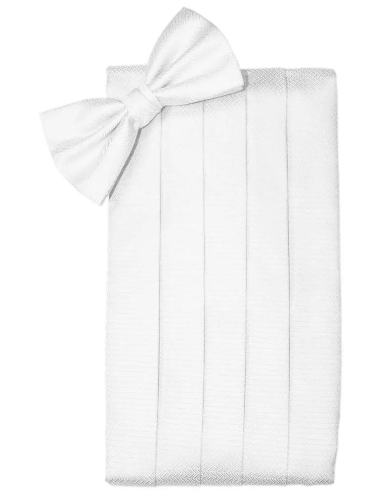 Set Herringbone Cummerbund & Bow Tie by Tux-USA