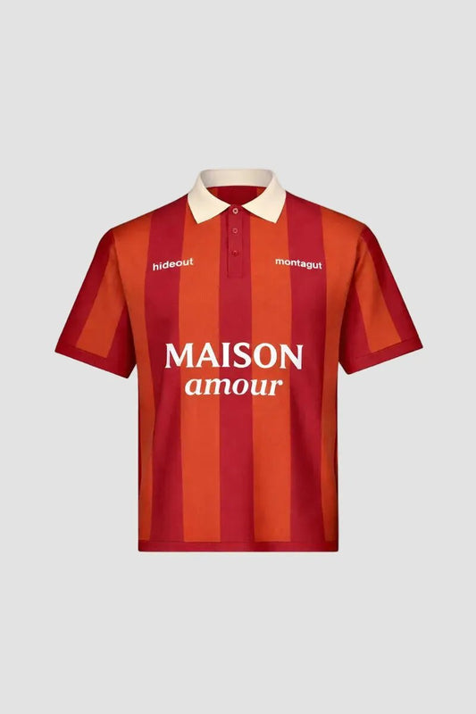 hideout x Maison Montagut Chicago Fil Lumière® Soccer Polo by Hideout X Maison Montagut