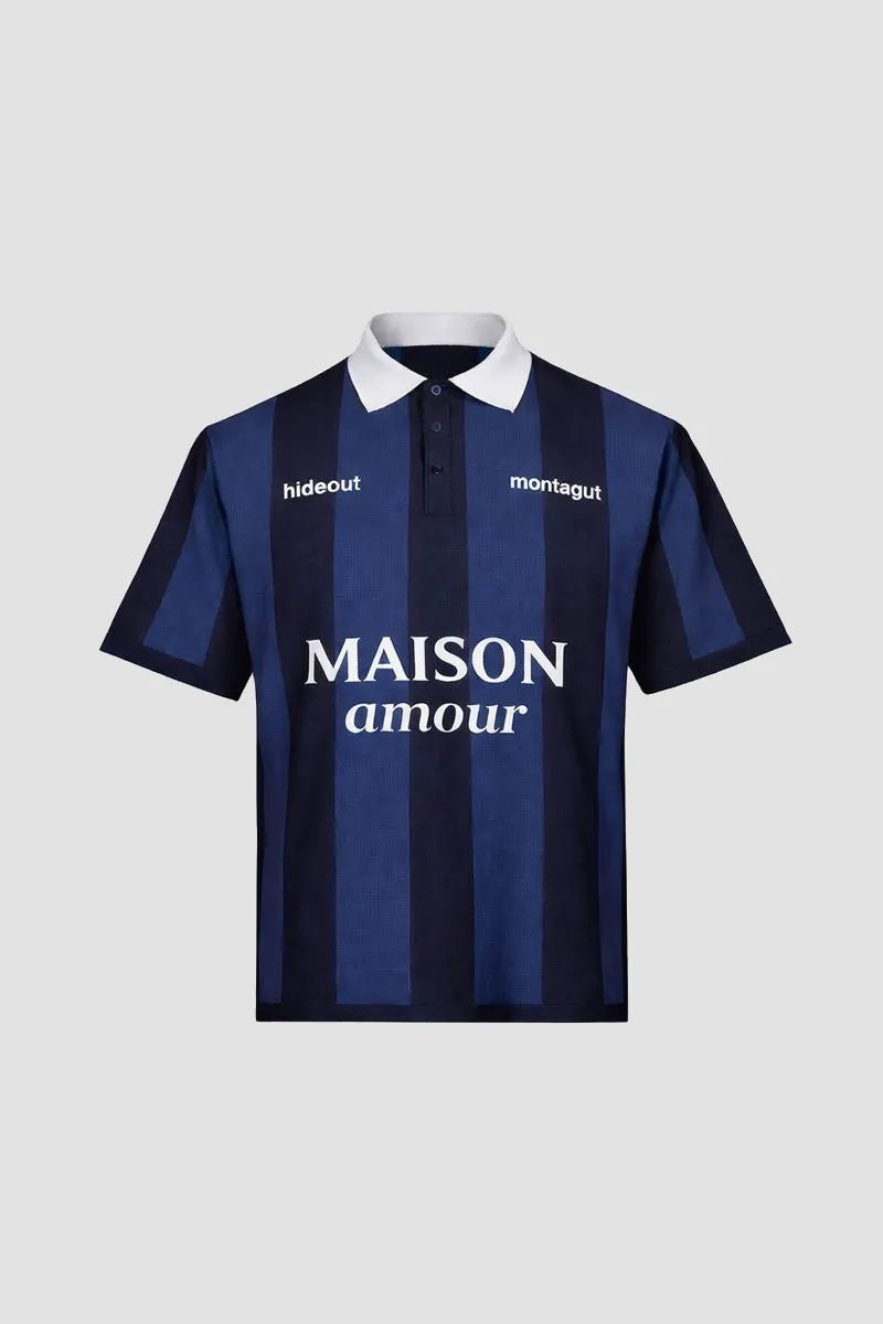 hideout x Maison Montagut Chicago Fil Lumière® Soccer Polo by Hideout X Maison Montagut