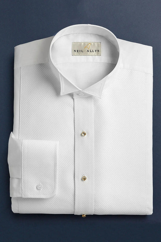"Hudson" White Wingtip Tuxedo Shirt by Tux-USA