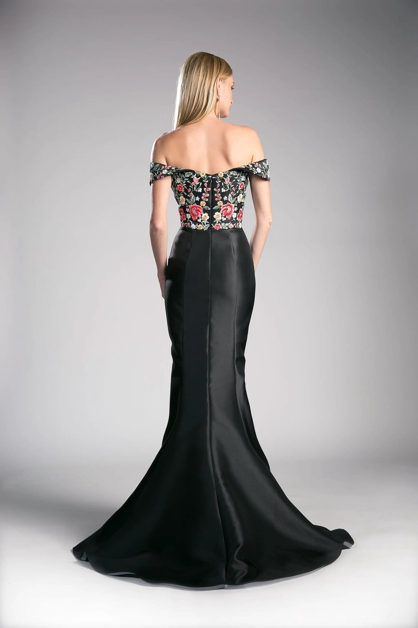 Mermaid dress with dropped shoulders by Tux-USA