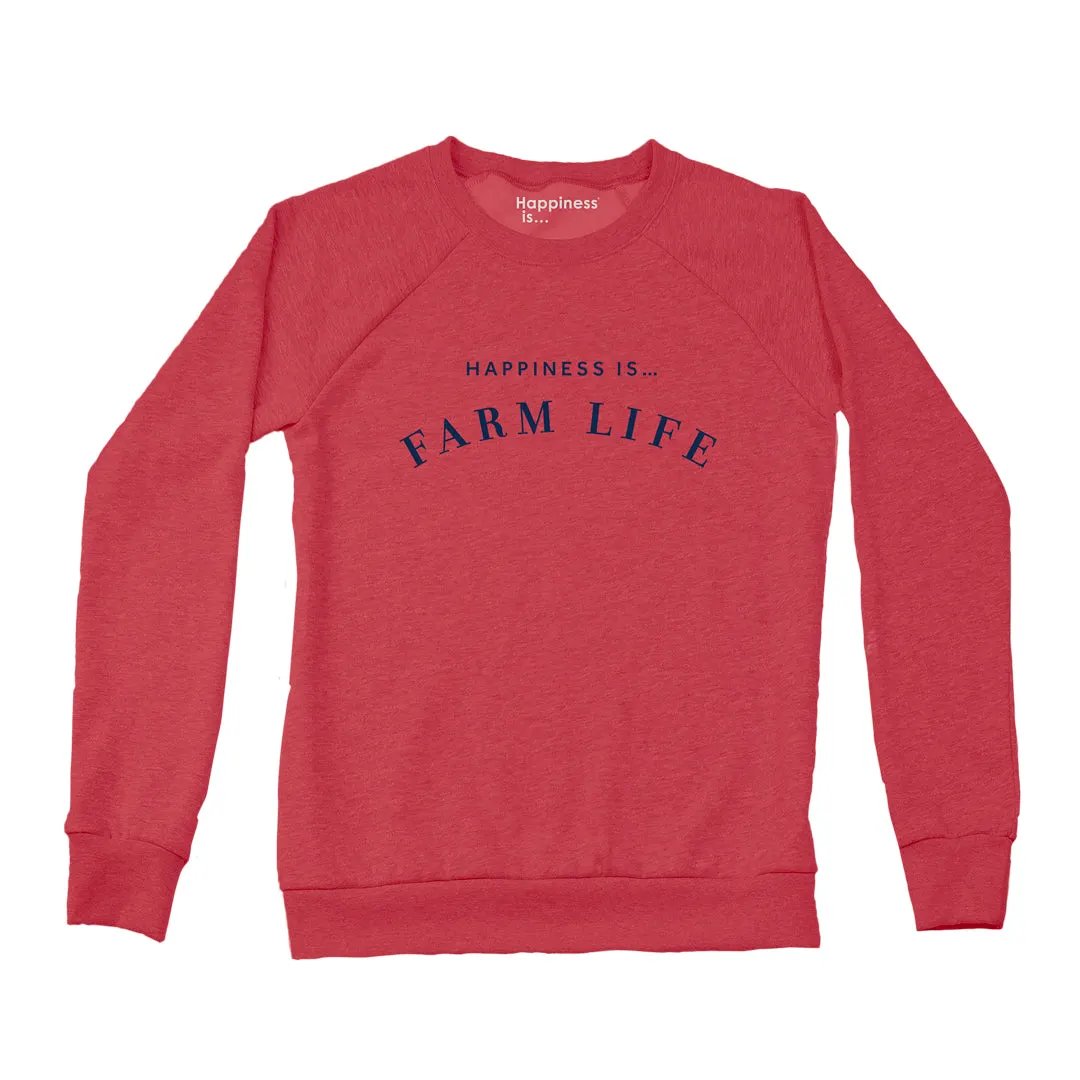 Women's Farm Crew Sweatshirt, Chili by Life Collection