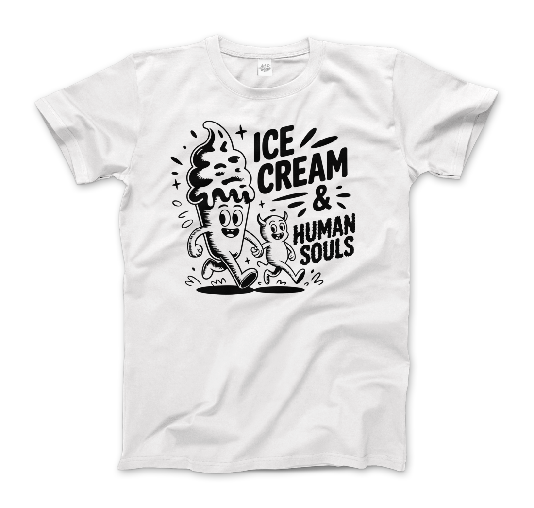 Ice Cream & Human Souls – vintage Cartoon Horror t-shirt by Art-O-Rama Shop