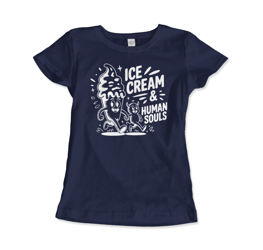 Ice Cream & Human Souls – vintage Cartoon Horror t-shirt by Art-O-Rama Shop