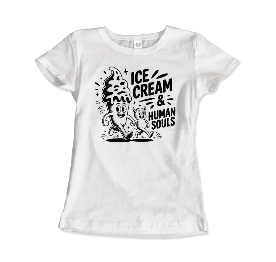 Ice Cream & Human Souls – vintage Cartoon Horror t-shirt by Art-O-Rama Shop