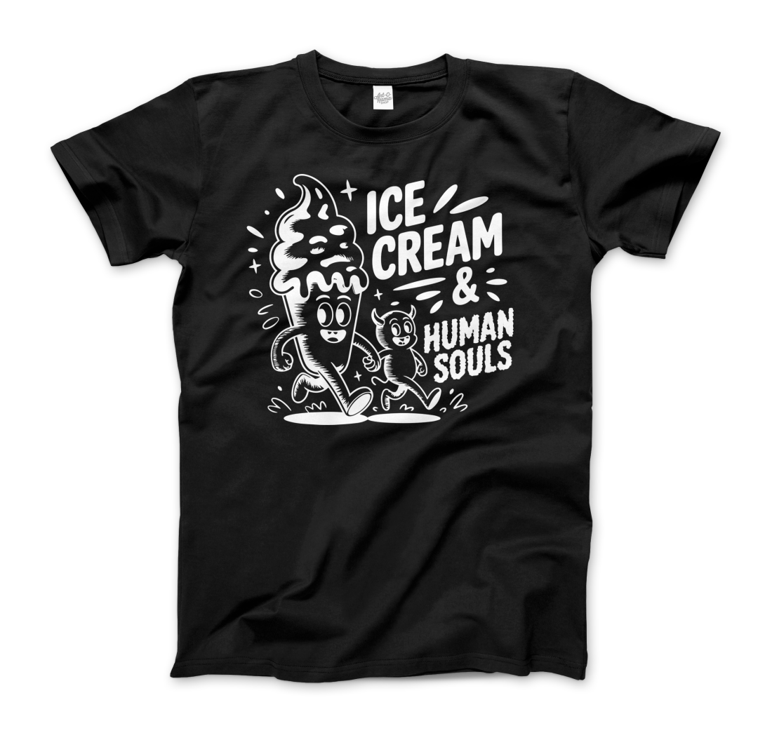 Ice Cream & Human Souls – vintage Cartoon Horror t-shirt by Art-O-Rama Shop