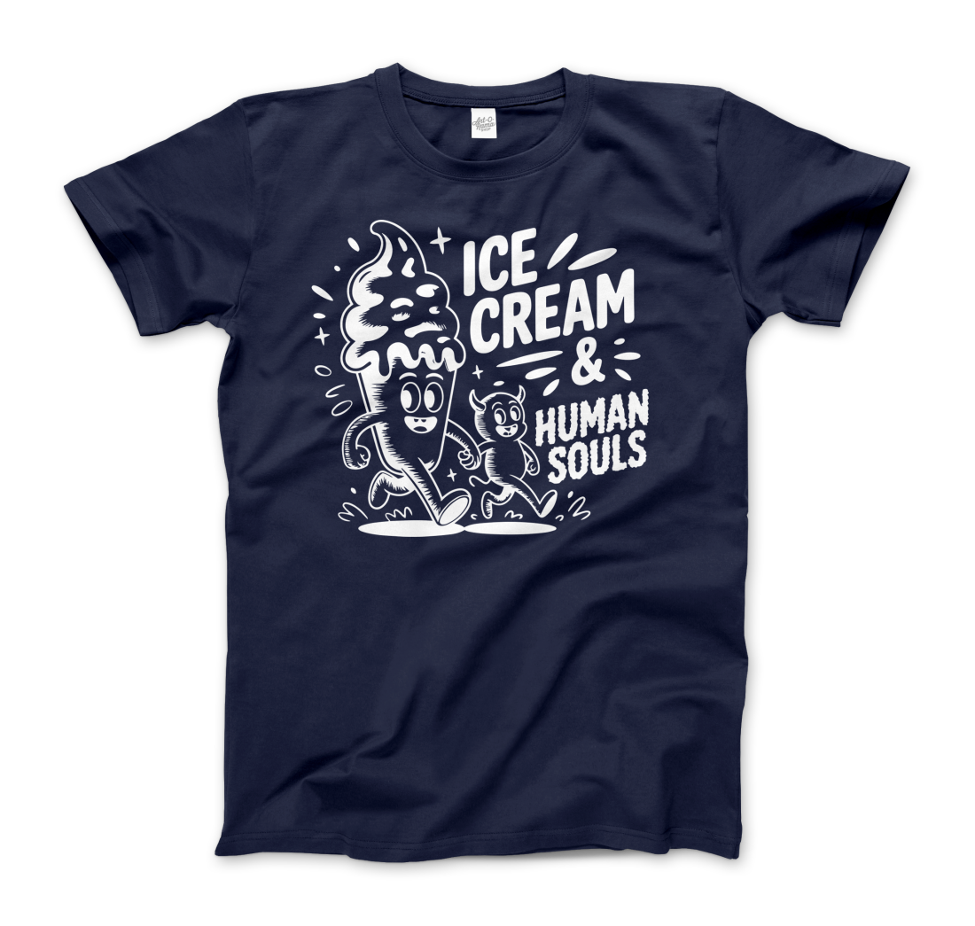 Ice Cream & Human Souls – vintage Cartoon Horror t-shirt by Art-O-Rama Shop