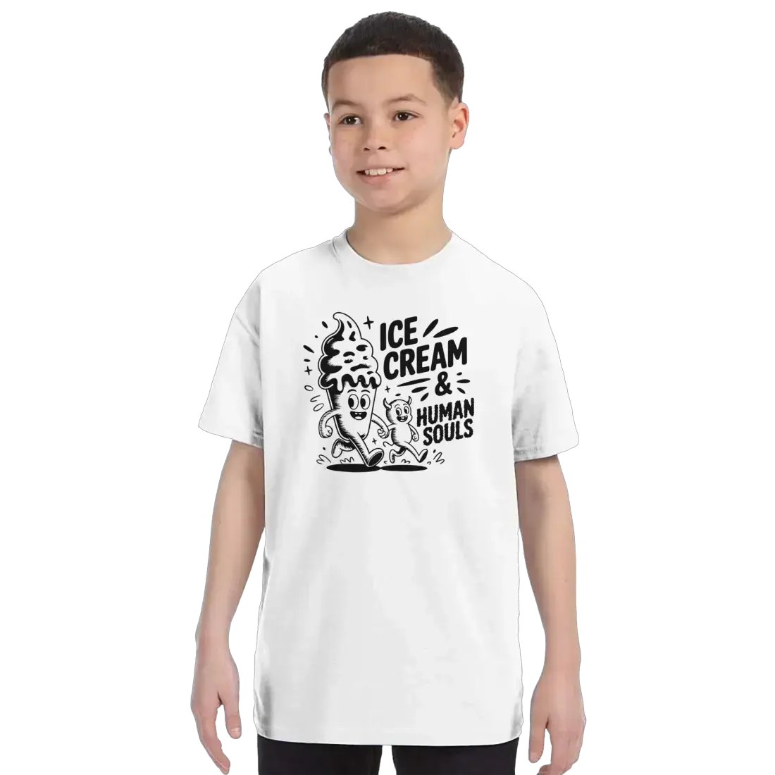 Ice Cream & Human Souls – vintage Cartoon Horror t-shirt by Art-O-Rama Shop