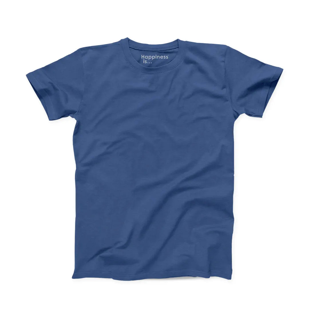 Youth Plain T-Shirt, Blue-0