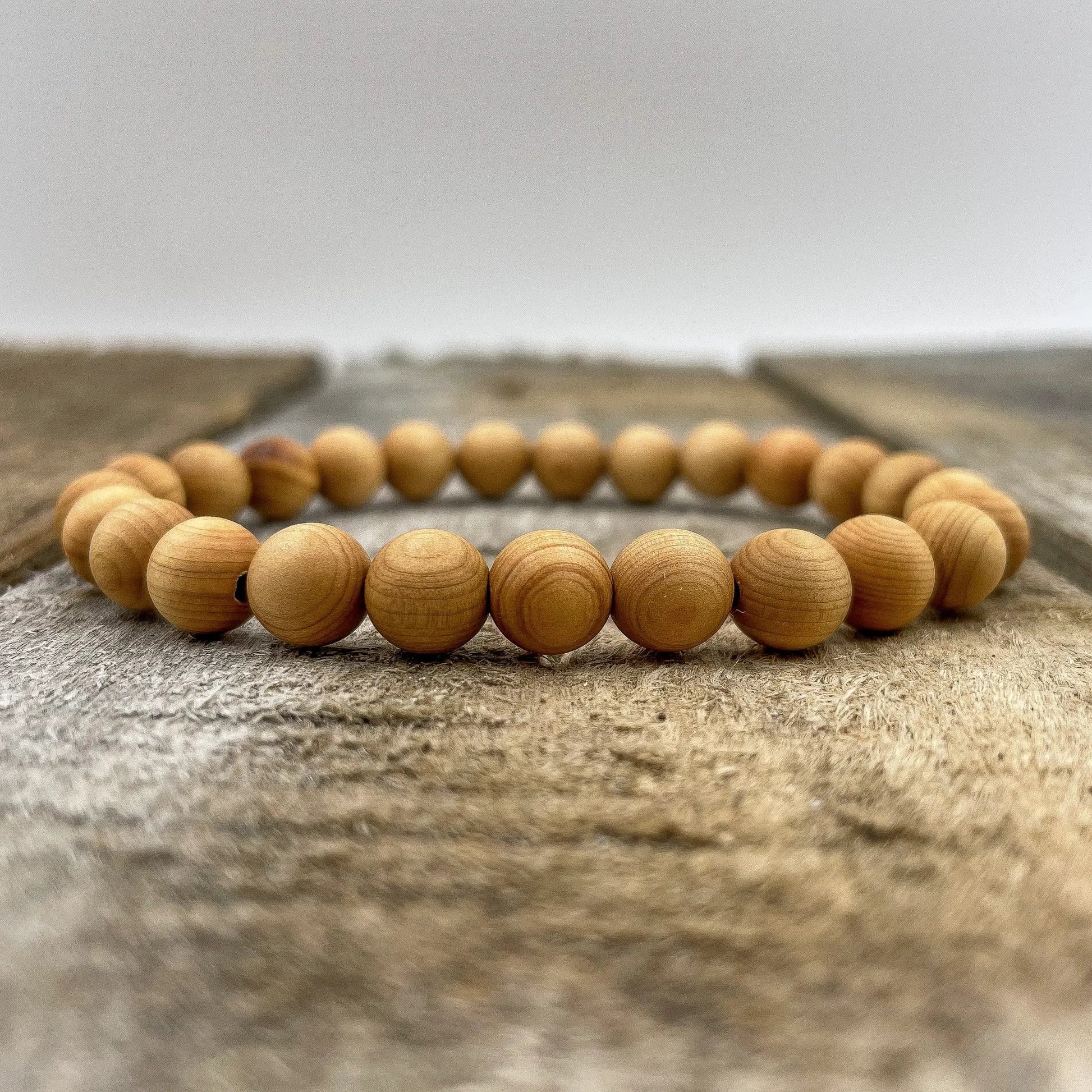 Union - Cedar Wood Mala Beaded Bracelet by Everwood Original