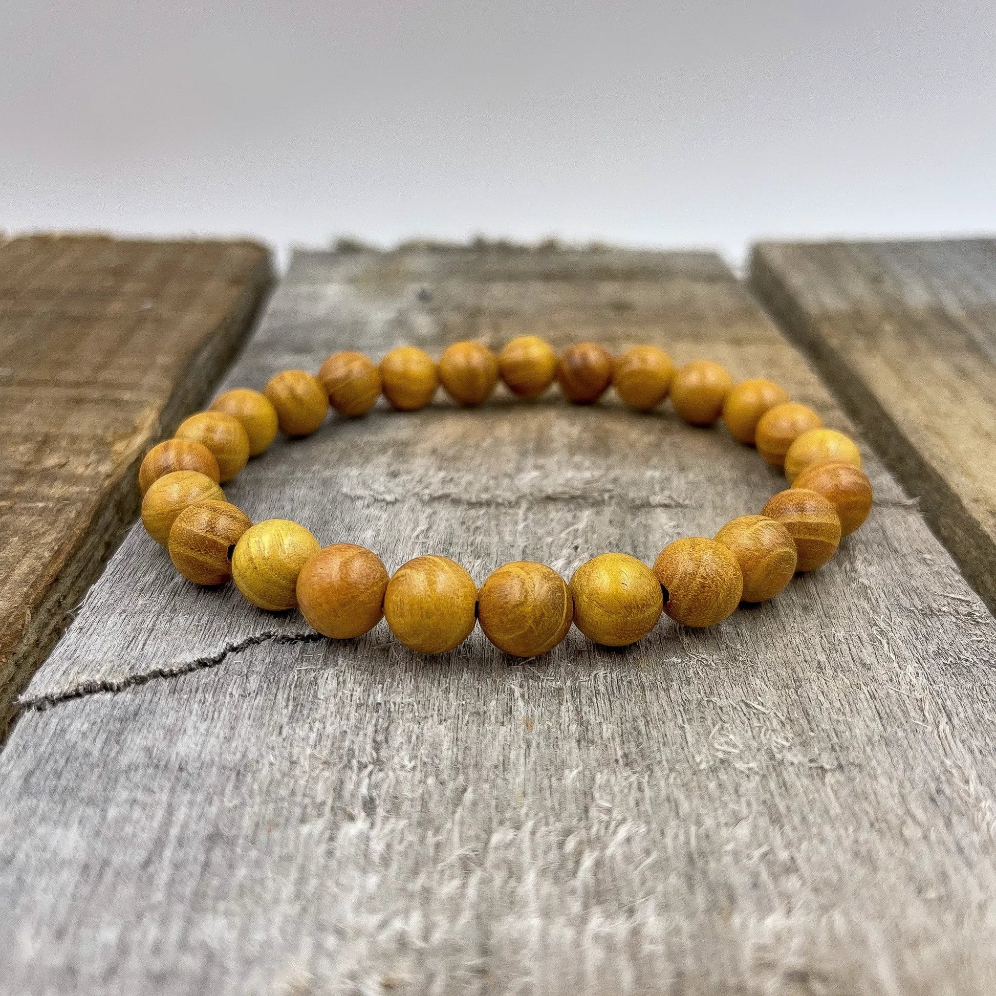 Union - Yellow Sandalwood Mala Beaded Bracelet by Everwood Original