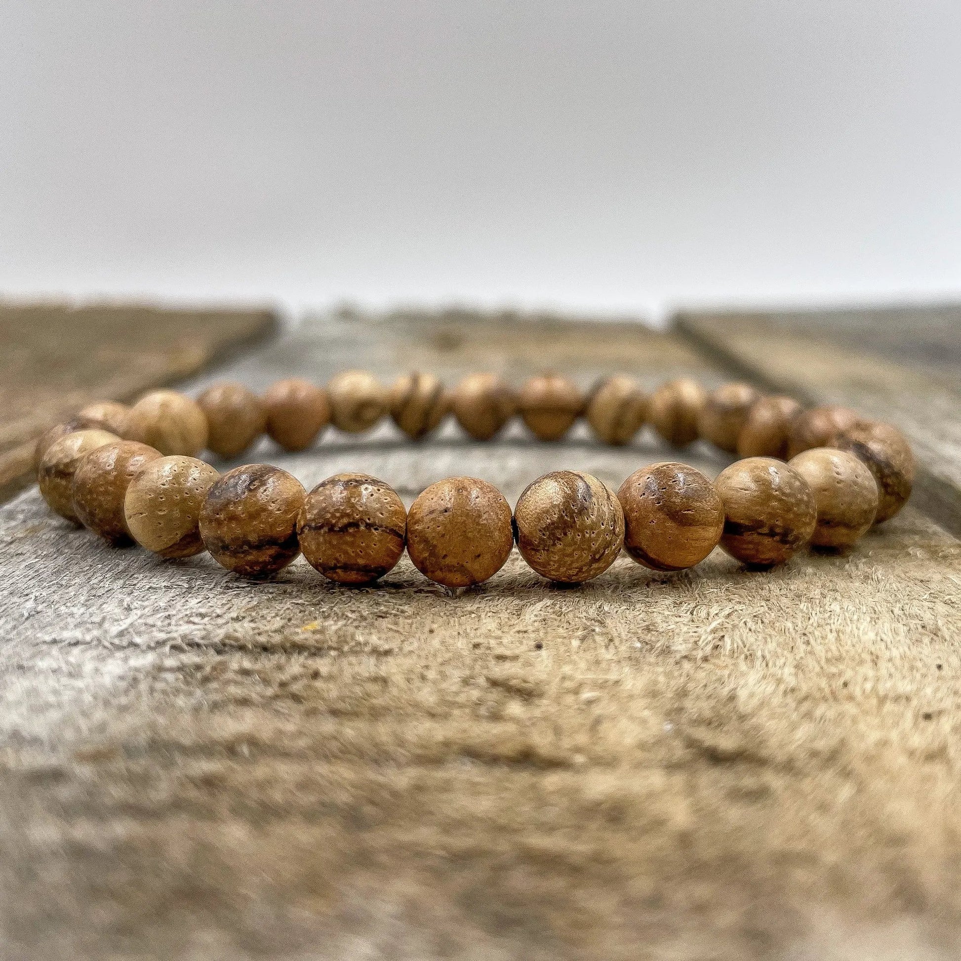 Union - Light Brown Sandalwood Mala Beaded Bracelet by Everwood Original