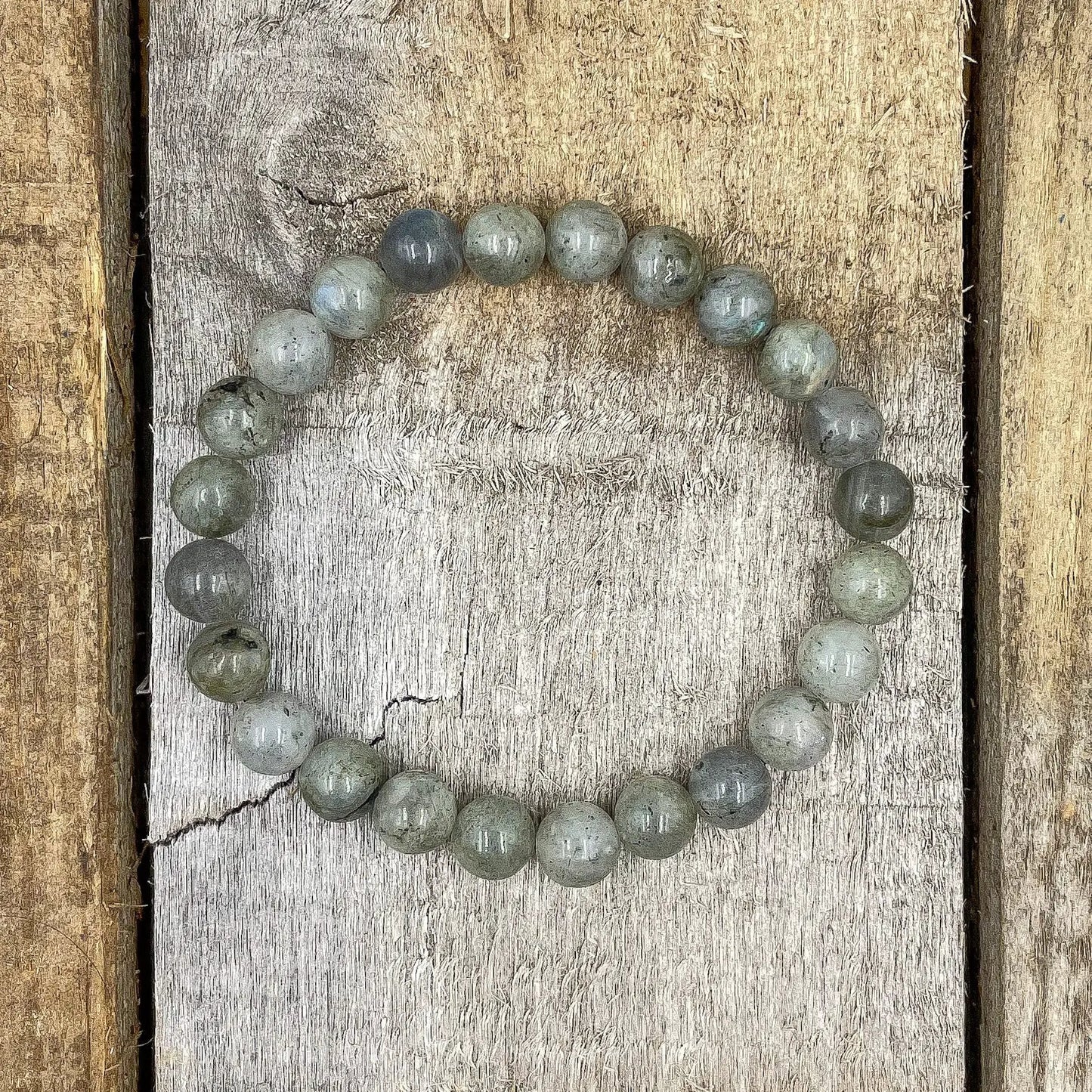 Union - Labradorite Gemstone Beaded Bracelet by Everwood Original