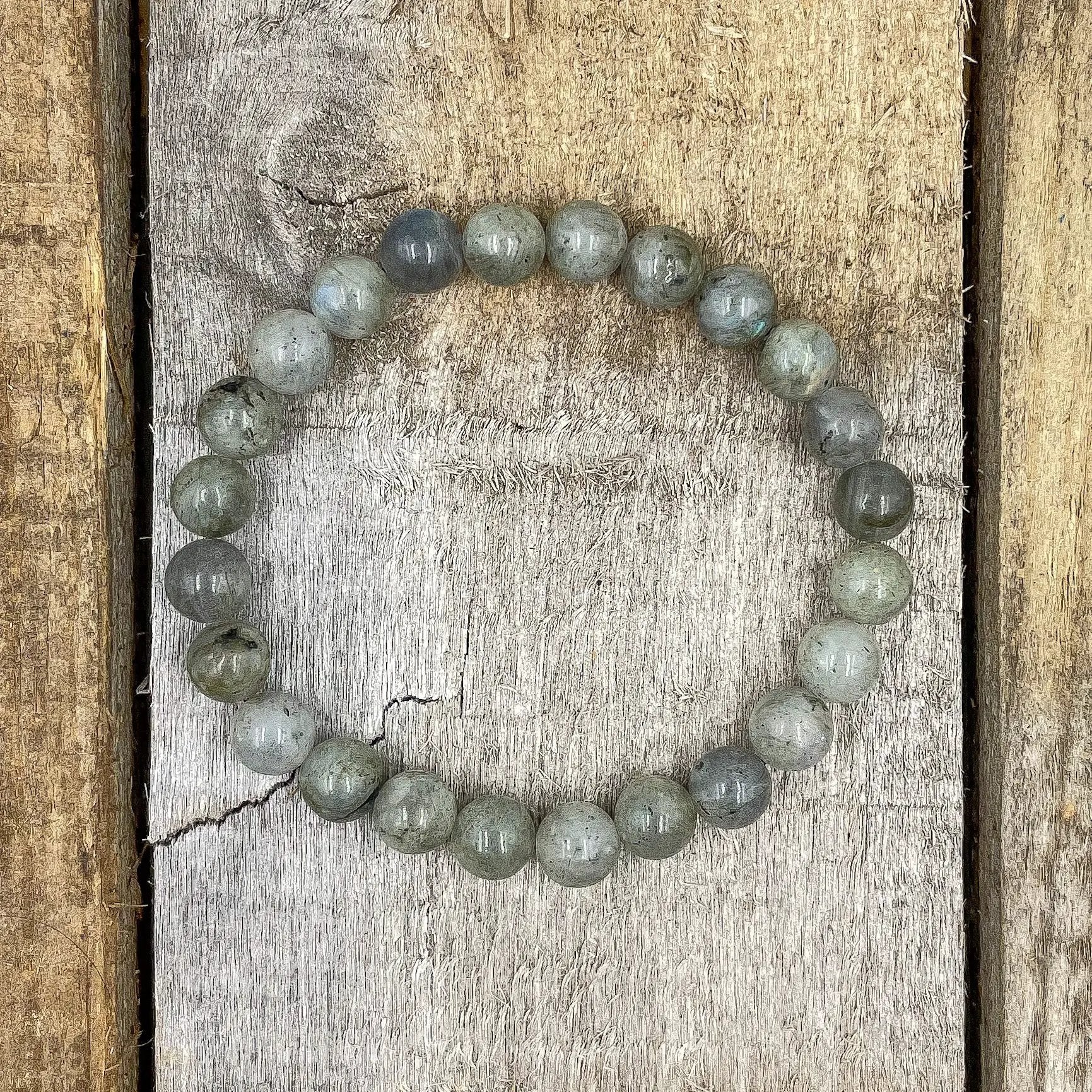 Union - Labradorite Gemstone Beaded Bracelet by Everwood Original