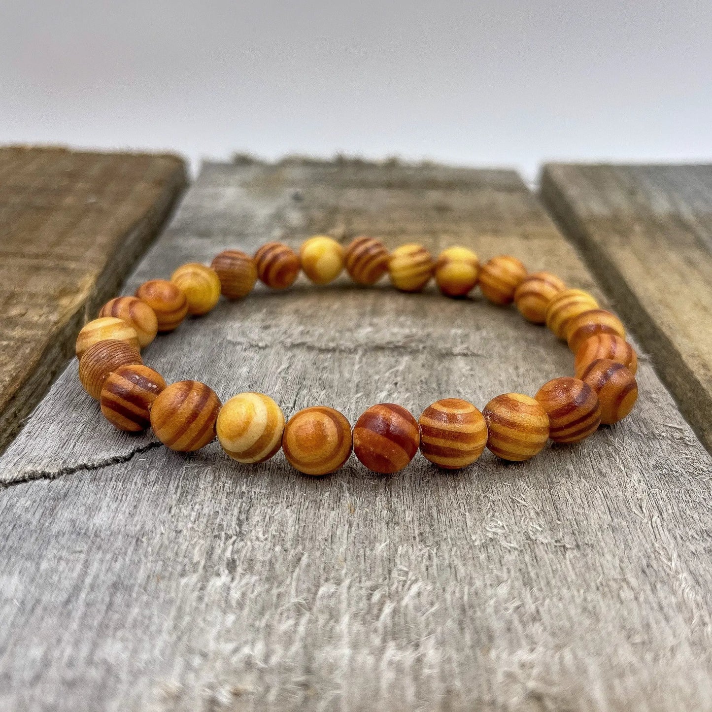 Union - Yellow Zebrawood Mala Beaded Bracelet by Everwood Original