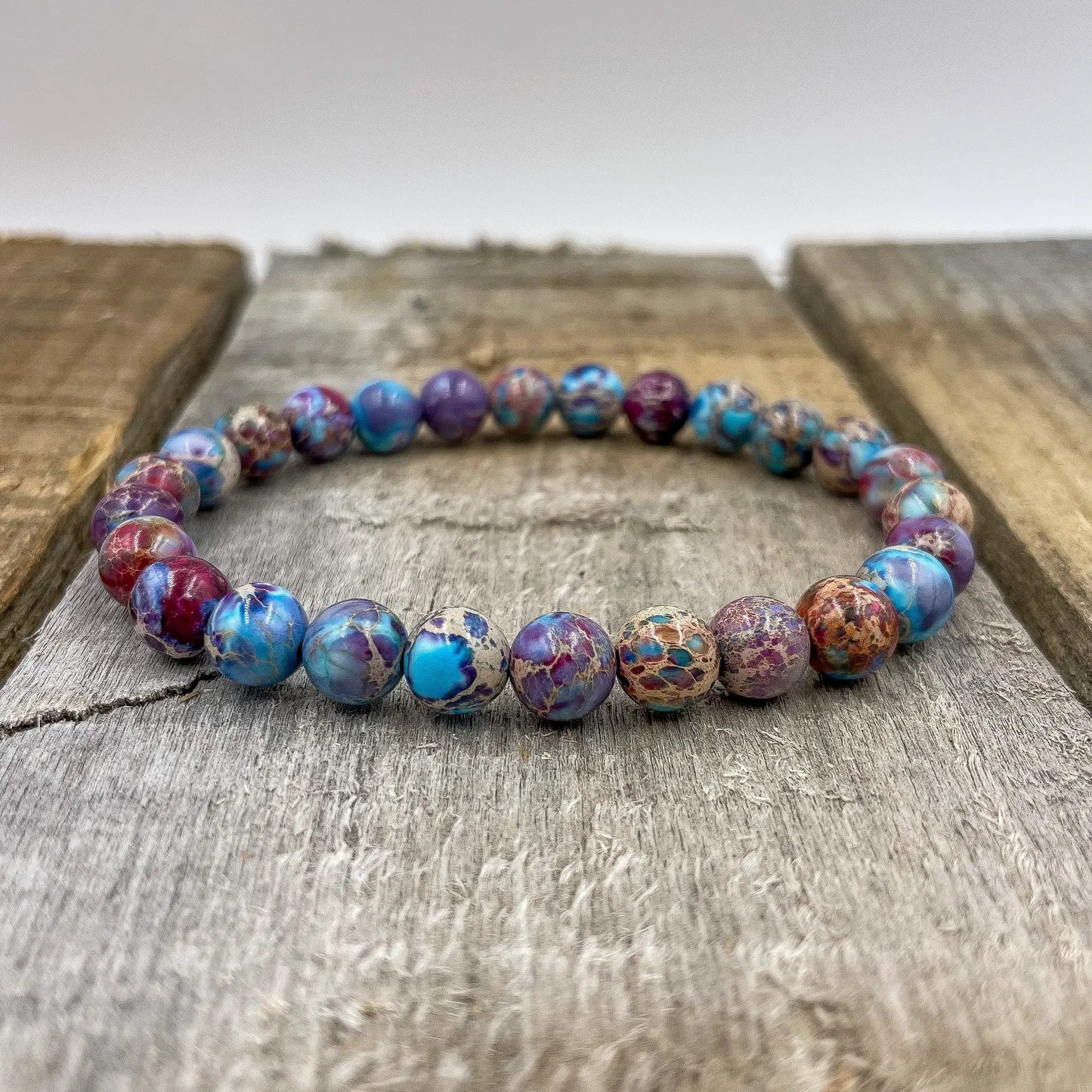Union - Galaxy Imperial Jasper Gemstone Beaded Bracelet by Everwood Original