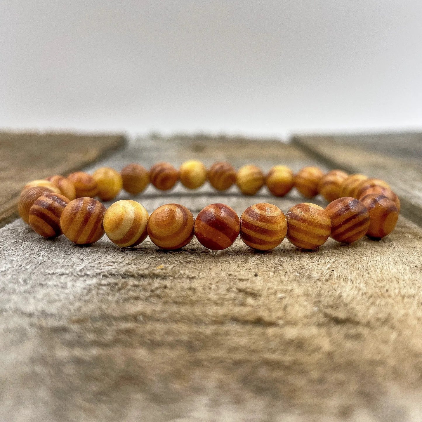 Union - Yellow Zebrawood Mala Beaded Bracelet by Everwood Original