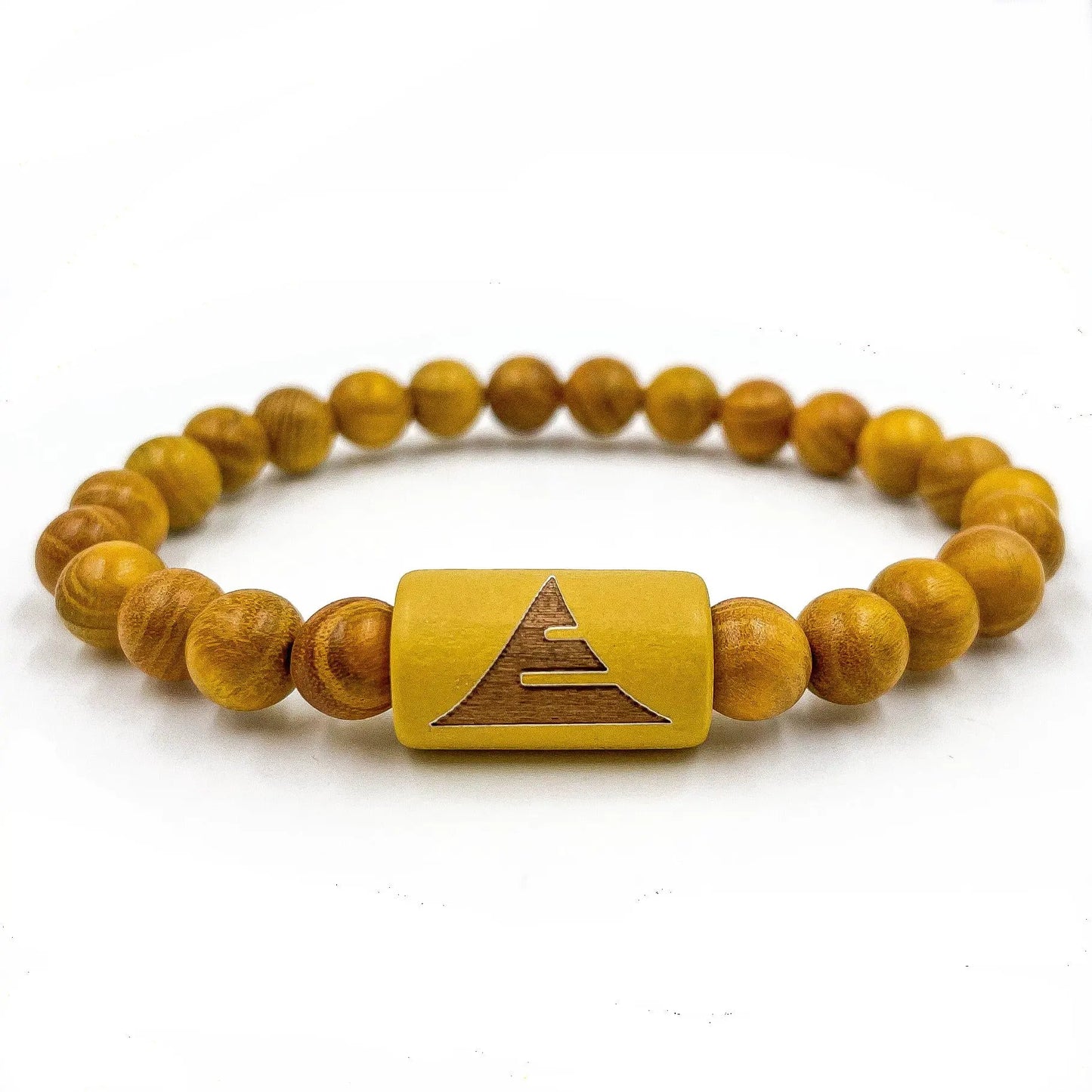 Solid - Yellow Sandalwood Mala Beaded Bracelet by Everwood Original