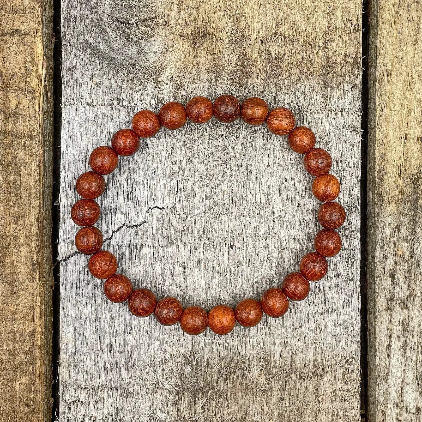 Union - Red Rosewood Mala Beaded Bracelet by Everwood Original