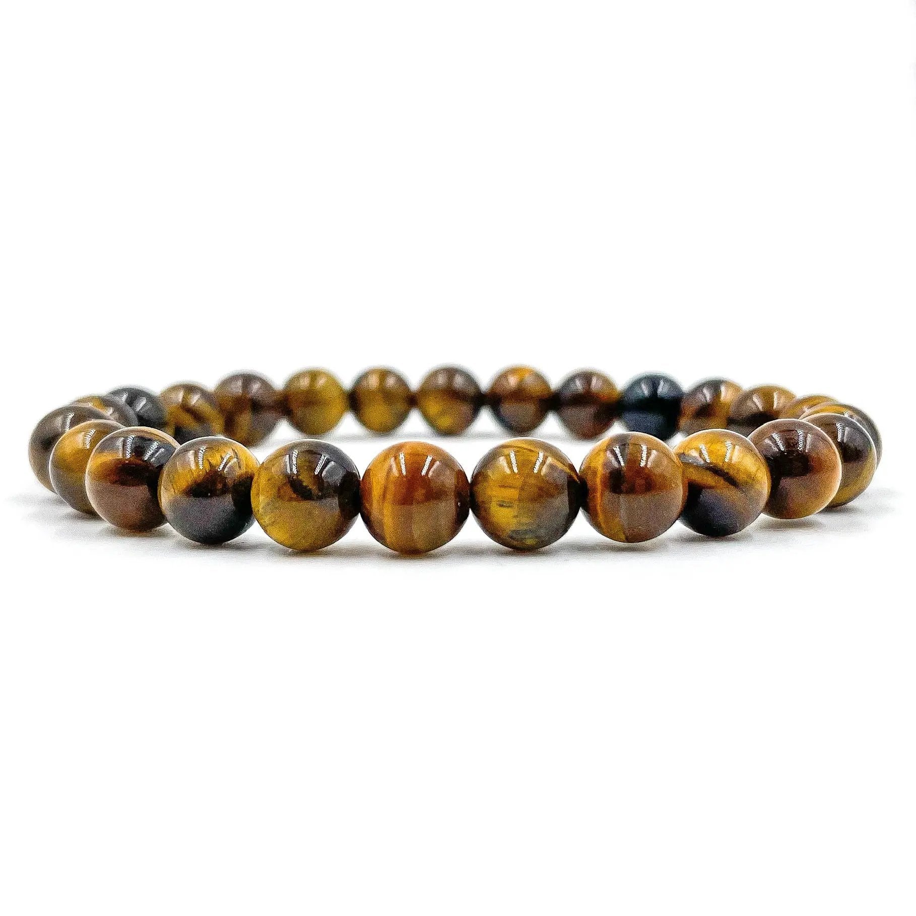Union - Tiger Eye Gemstone Beaded Bracelet by Everwood Original