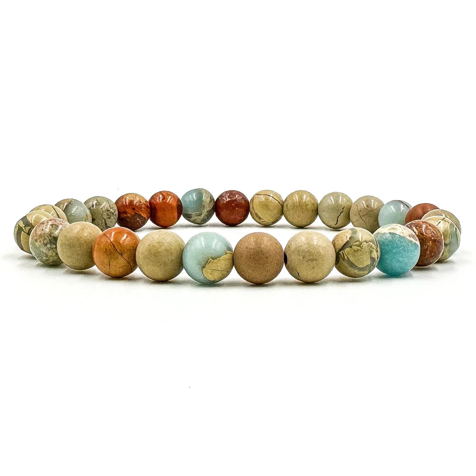 Union - Snakeskin Jasper Gemstone Beaded Bracelet by Everwood Original