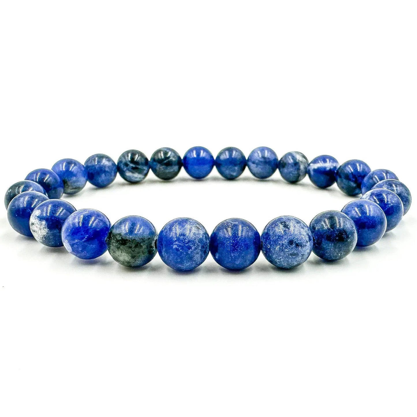 Union - Blue Sodalite Gemstone Beaded Bracelet by Everwood Original
