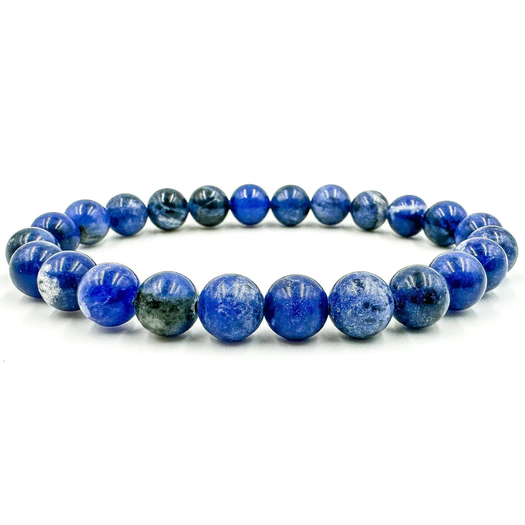 Union - Blue Sodalite Gemstone Beaded Bracelet by Everwood Original