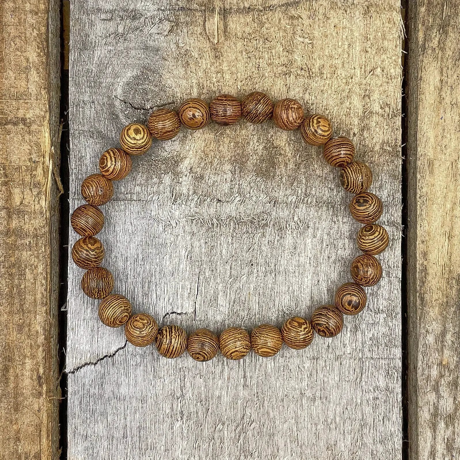 Union - Zebrawood Mala Beaded Bracelet by Everwood Original