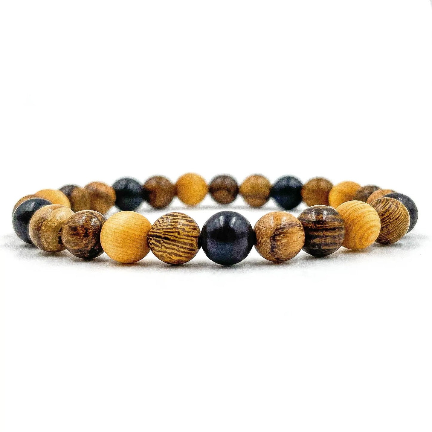 Union - All Mixed Up Brown Wood Mala Beaded Bracelet by Everwood Original