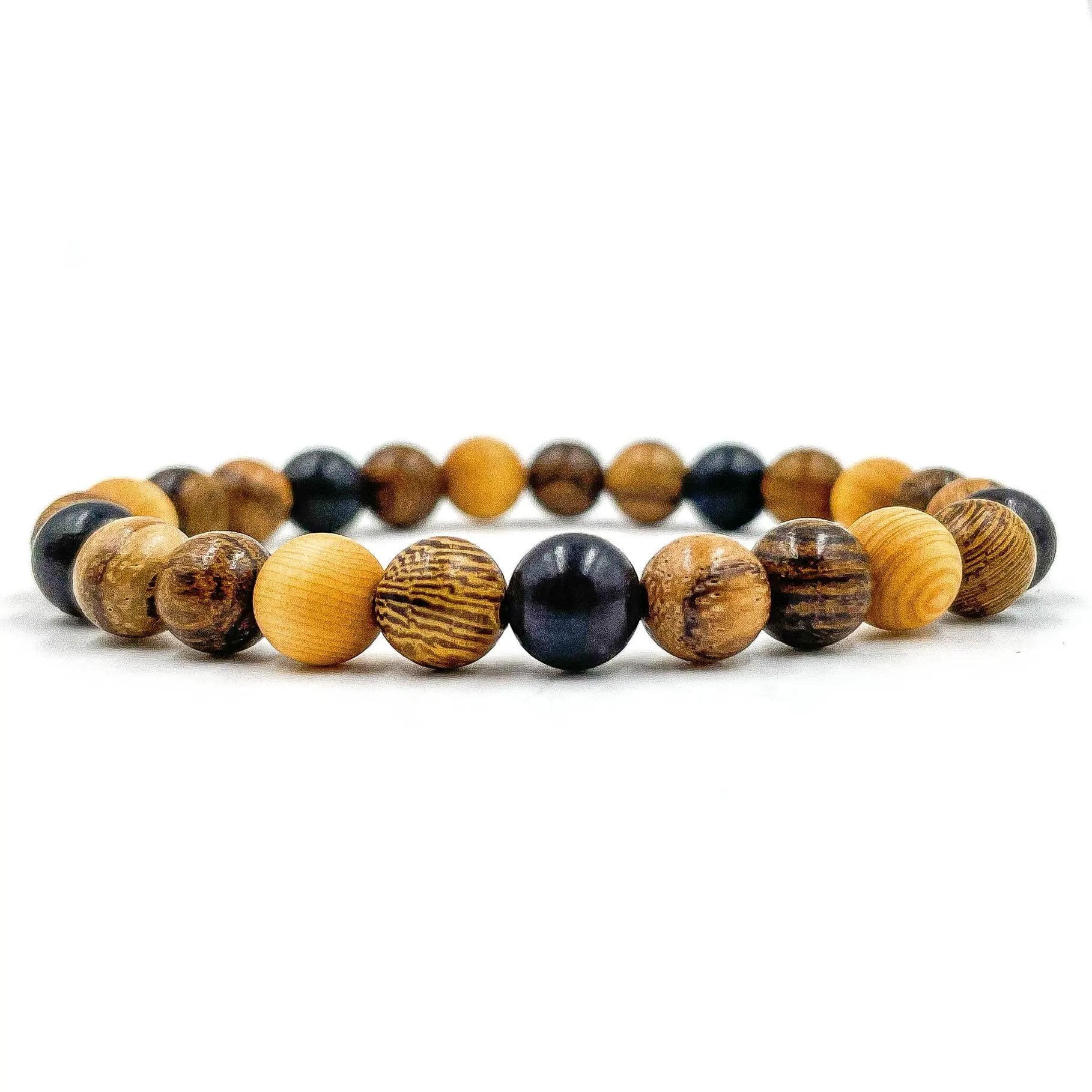 Union - All Mixed Up Brown Wood Mala Beaded Bracelet by Everwood Original