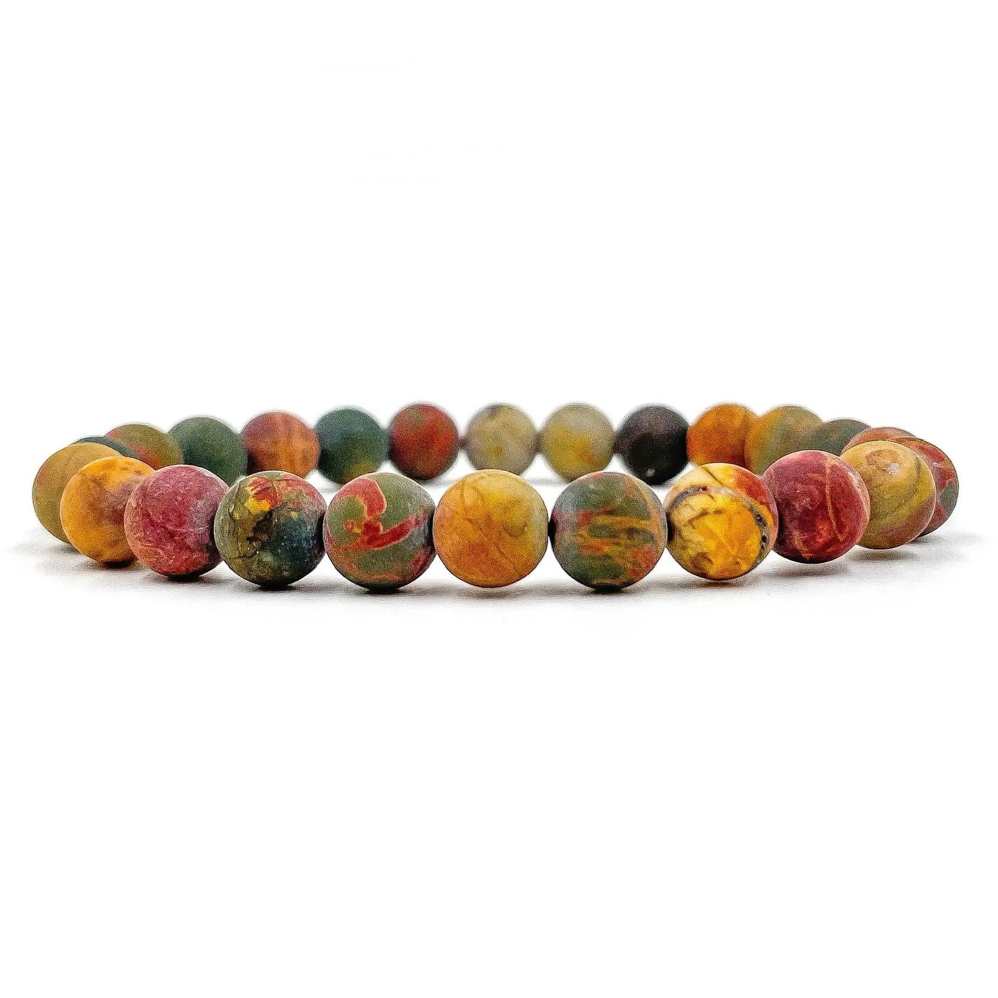 Union - Multicolor Picasso Jasper Gemstone Beaded Bracelet by Everwood Original