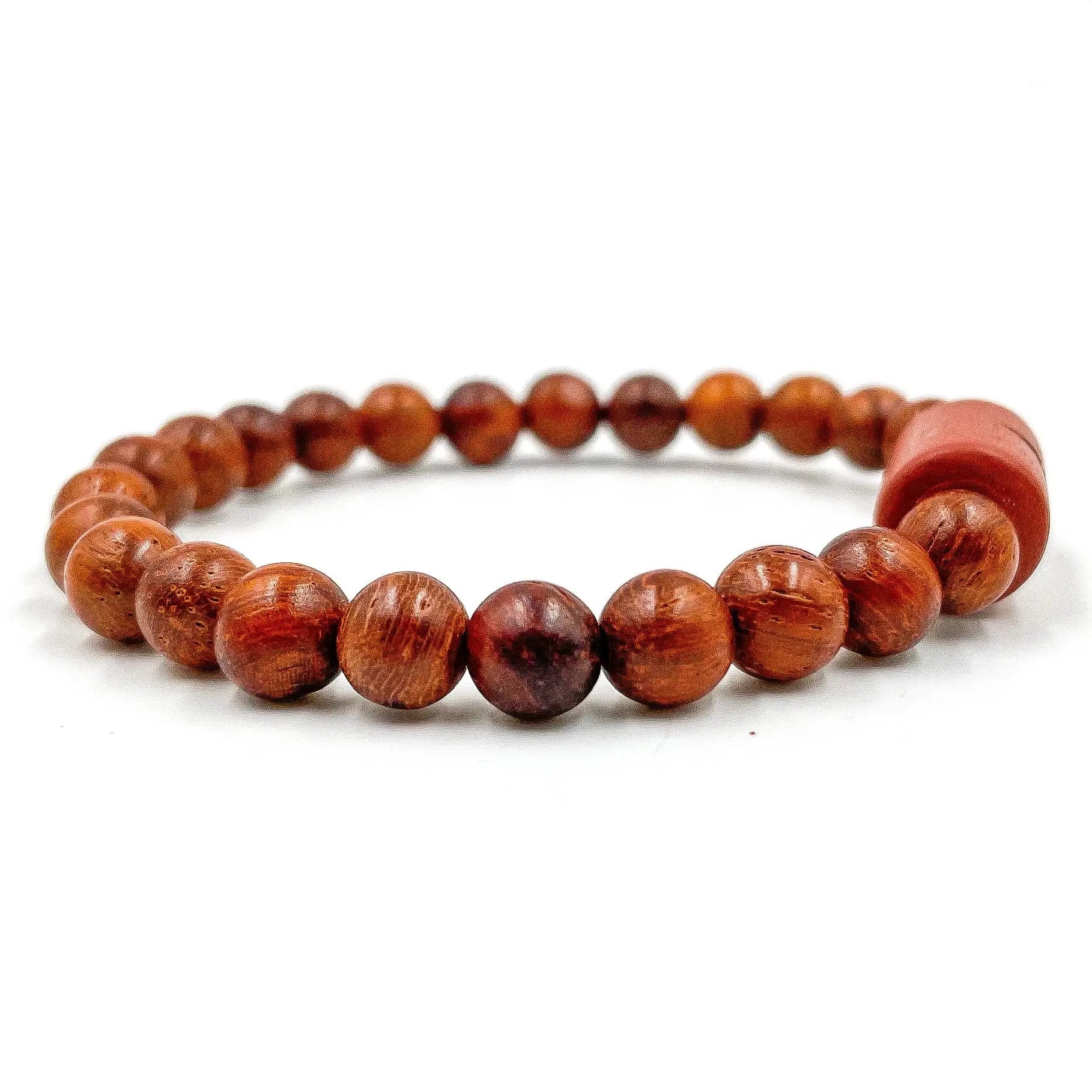 Solid - Red Rosewood Mala Beaded Bracelet by Everwood Original