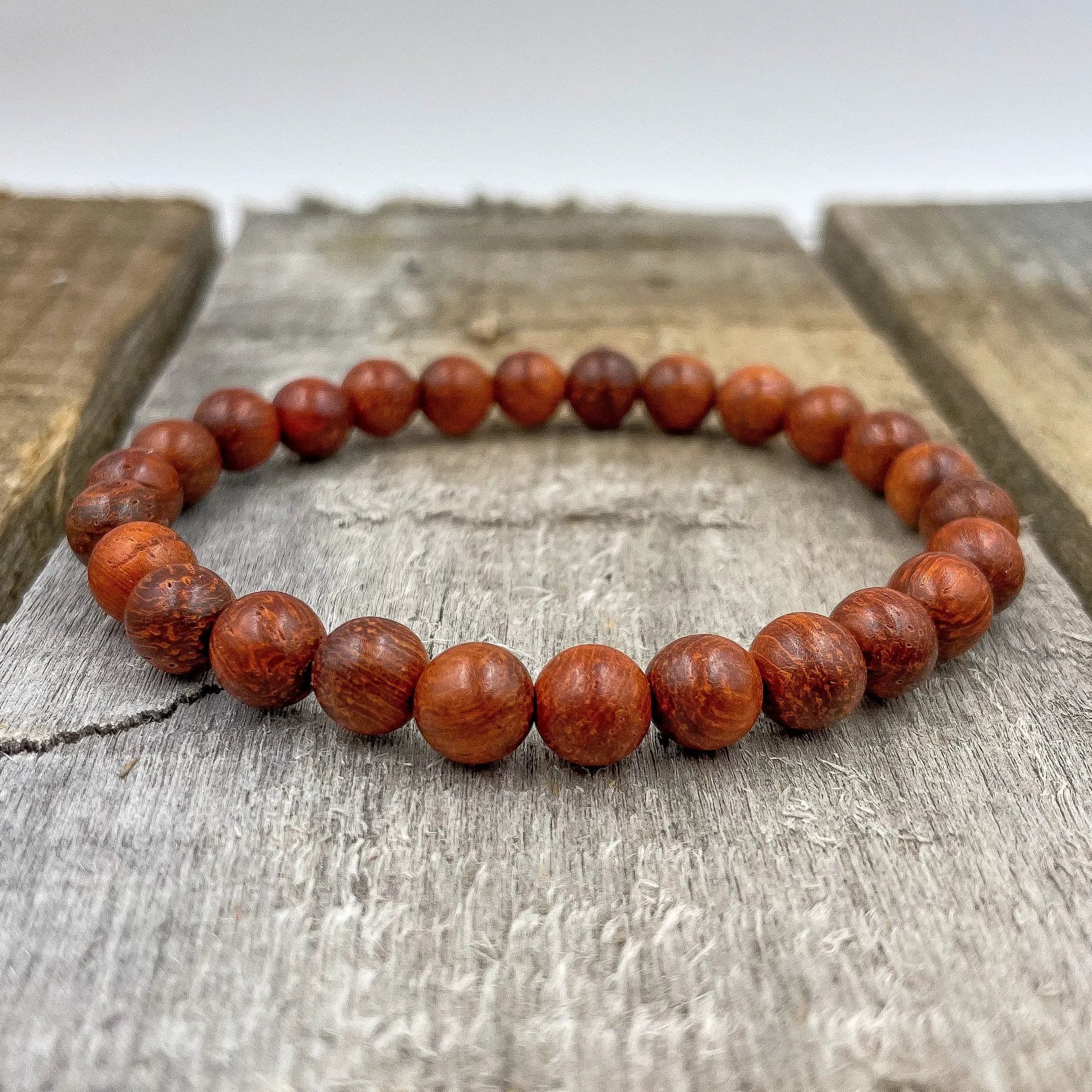 Union - Red Rosewood Mala Beaded Bracelet by Everwood Original