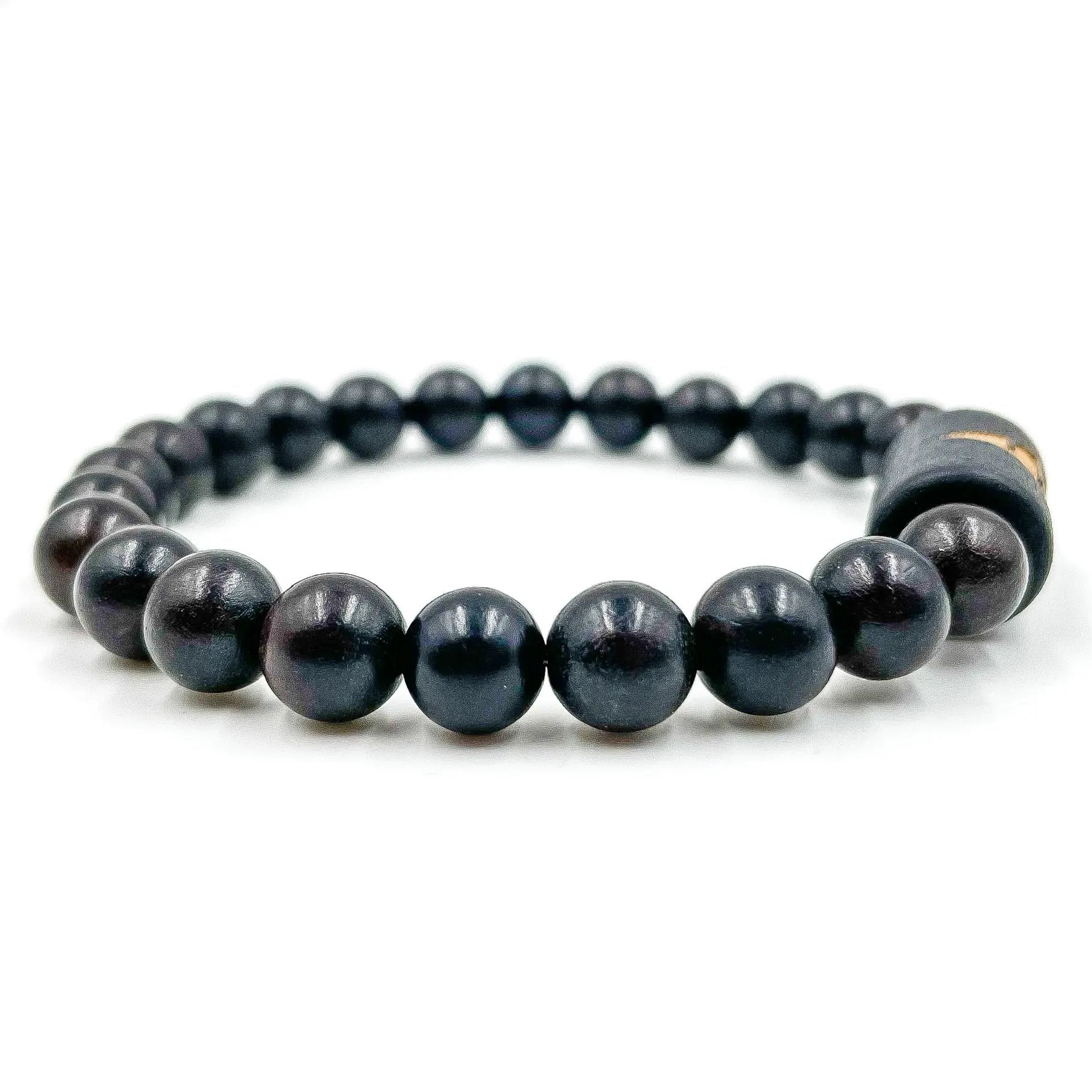 Solid - Ebony Blackwood Mala Beaded Bracelet by Everwood Original