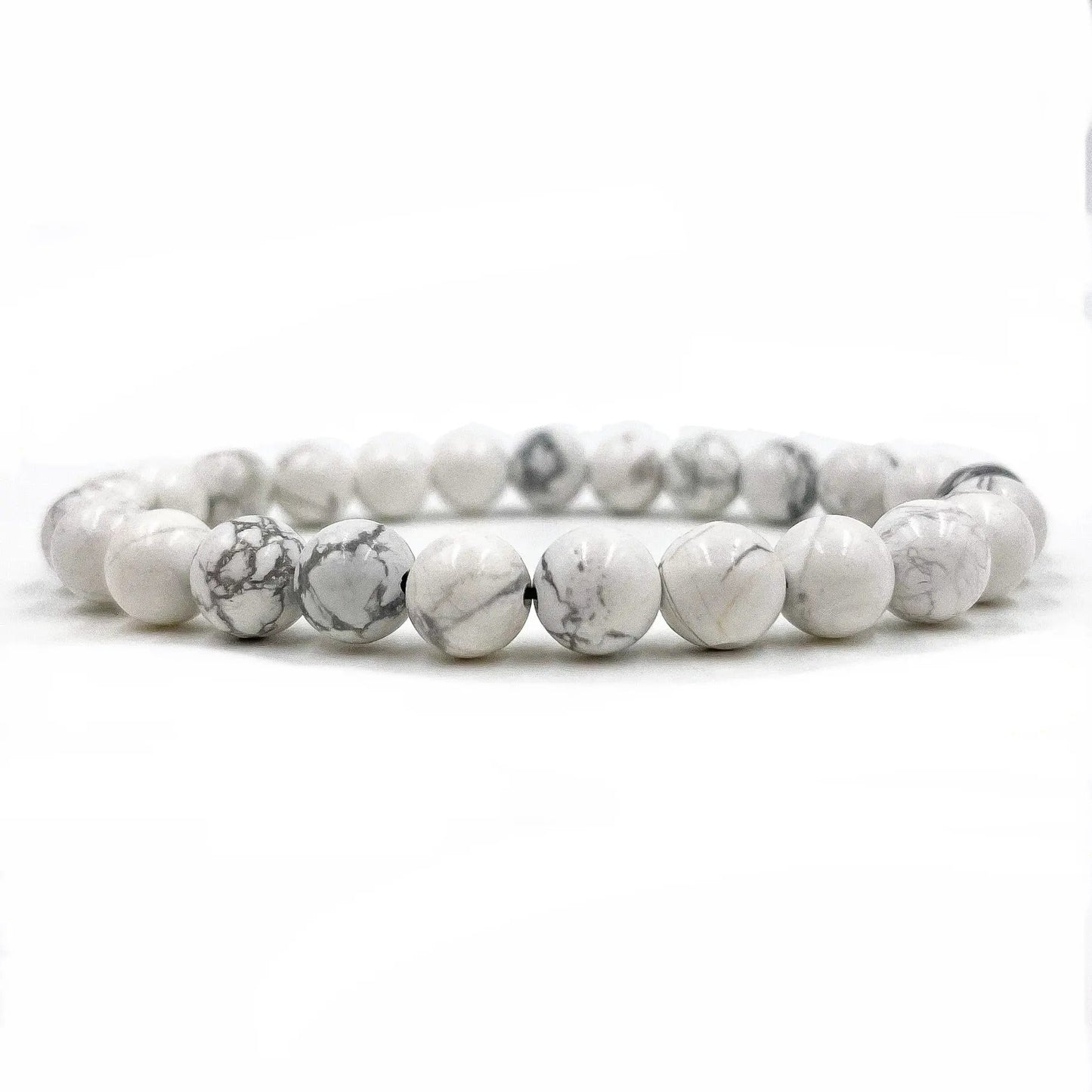 Union - White Howlite Gemstone Beaded Bracelet by Everwood Original