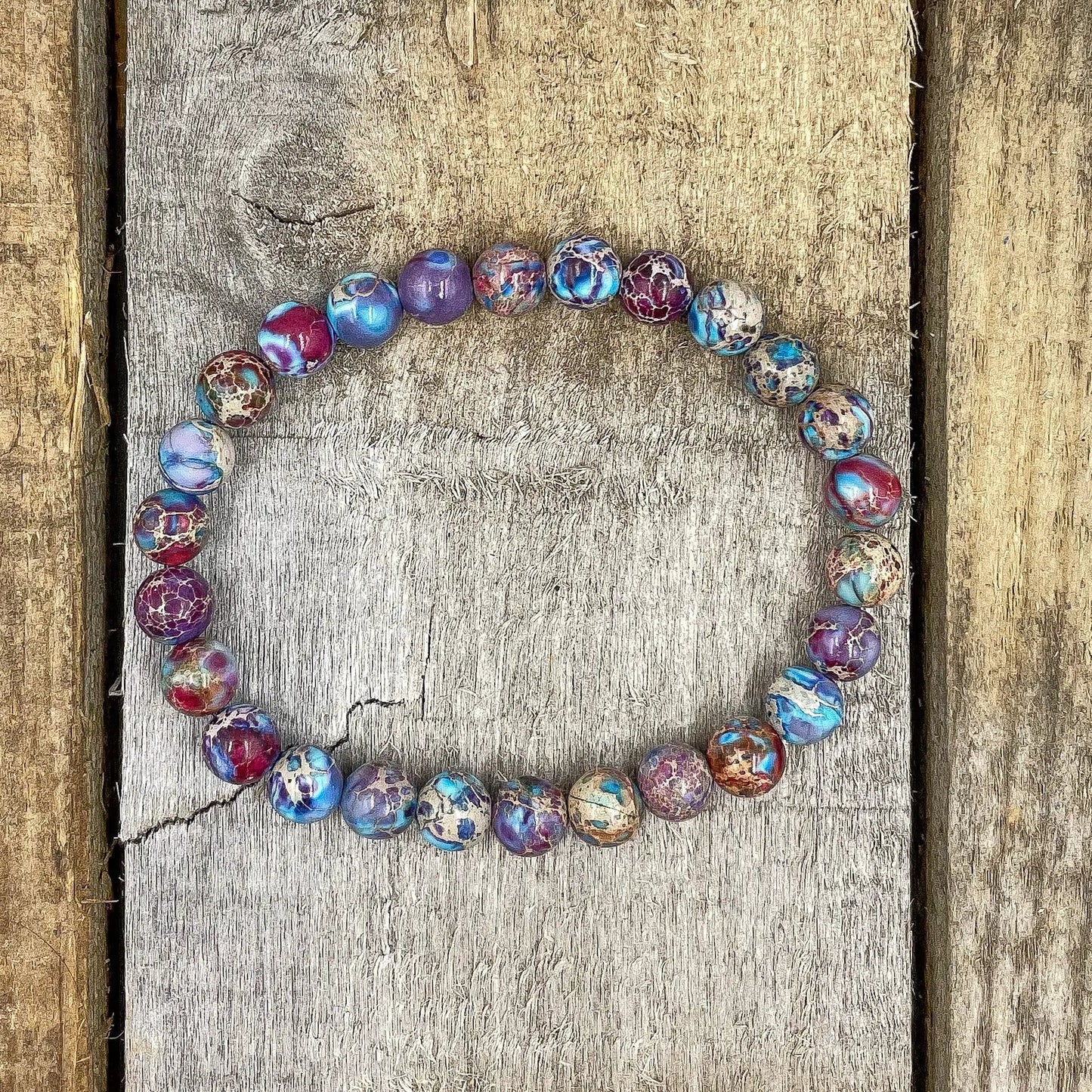 Union - Galaxy Imperial Jasper Gemstone Beaded Bracelet by Everwood Original