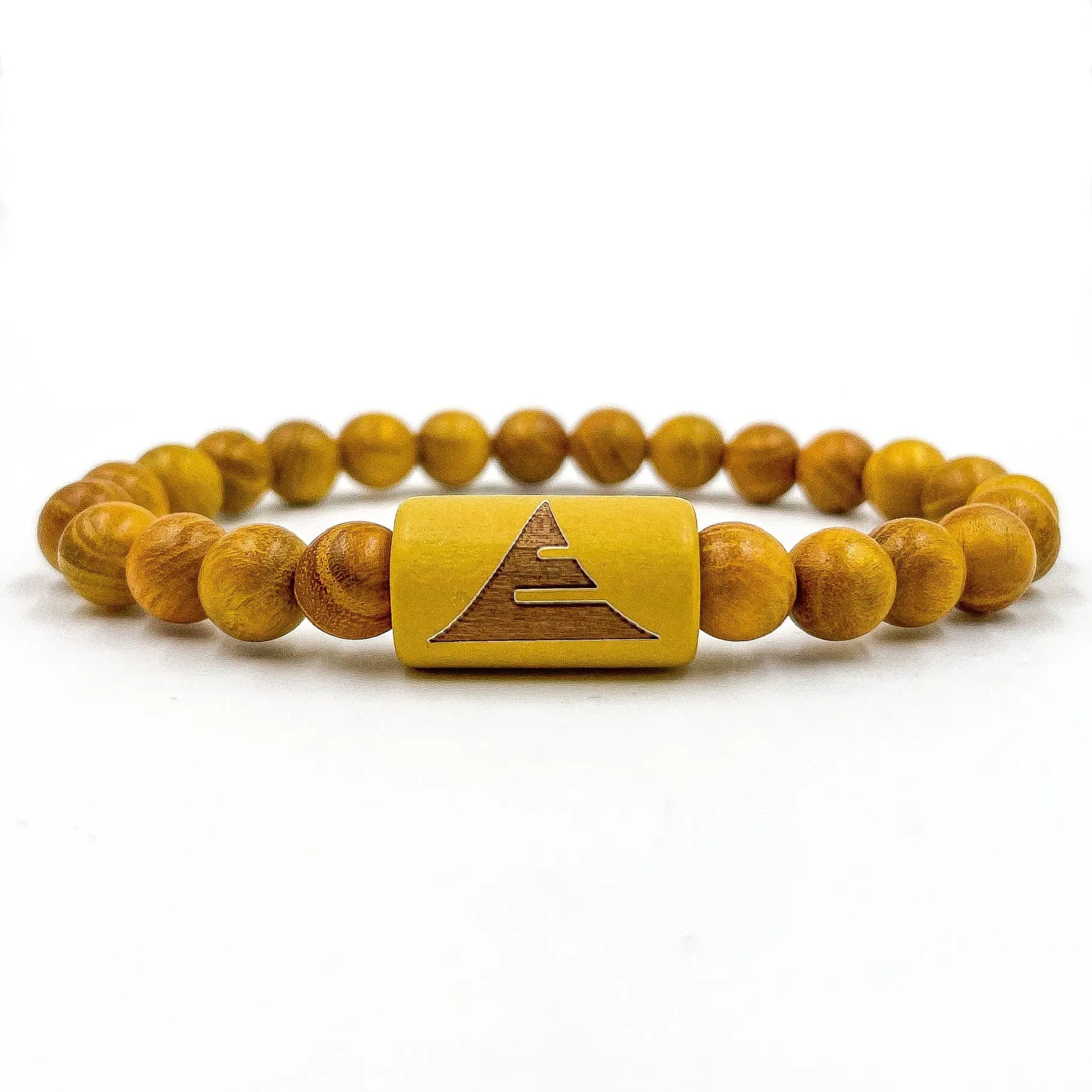 Solid - Yellow Sandalwood Mala Beaded Bracelet by Everwood Original