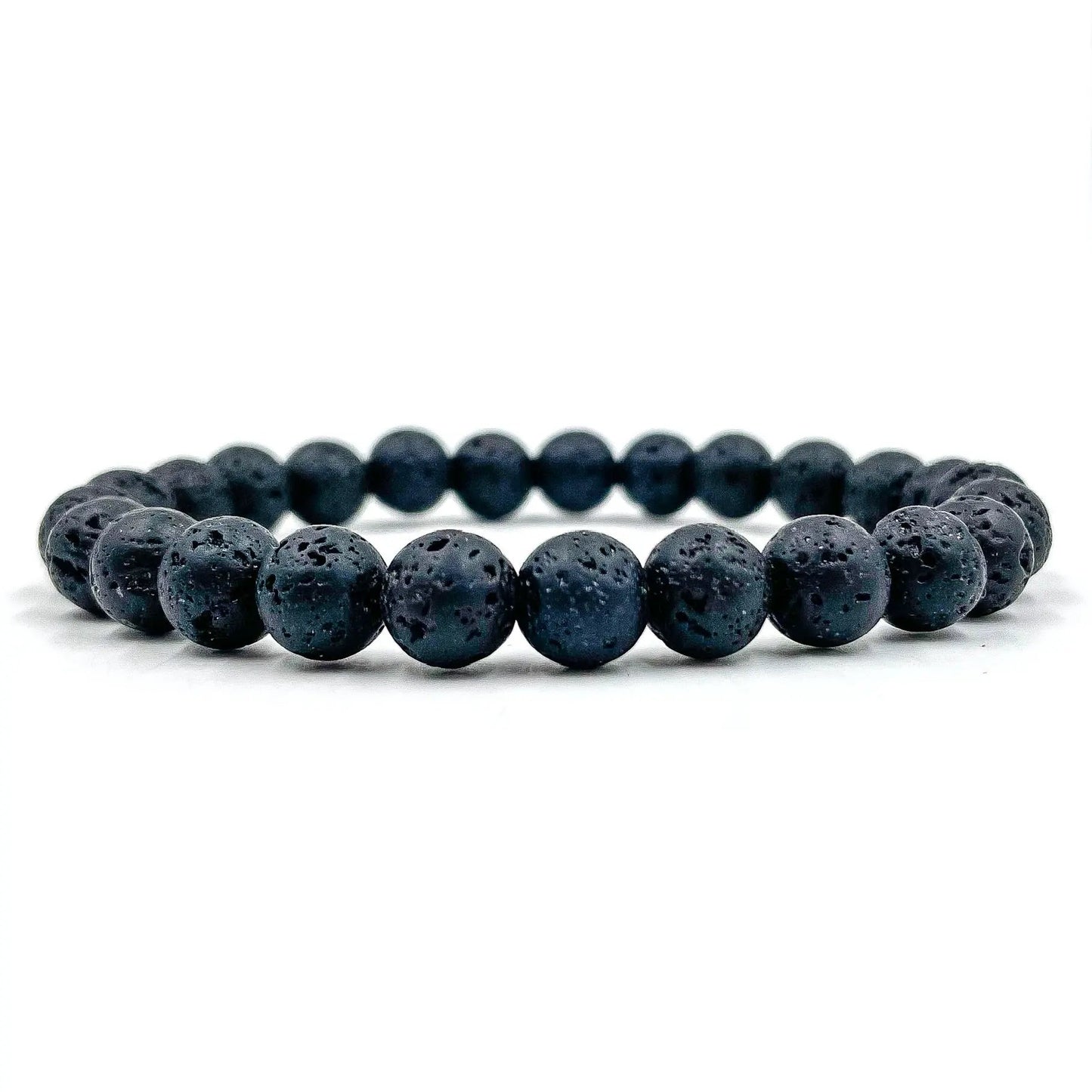 Union - Smooth Lava Rock Gemstone Beaded Bracelet by Everwood Original