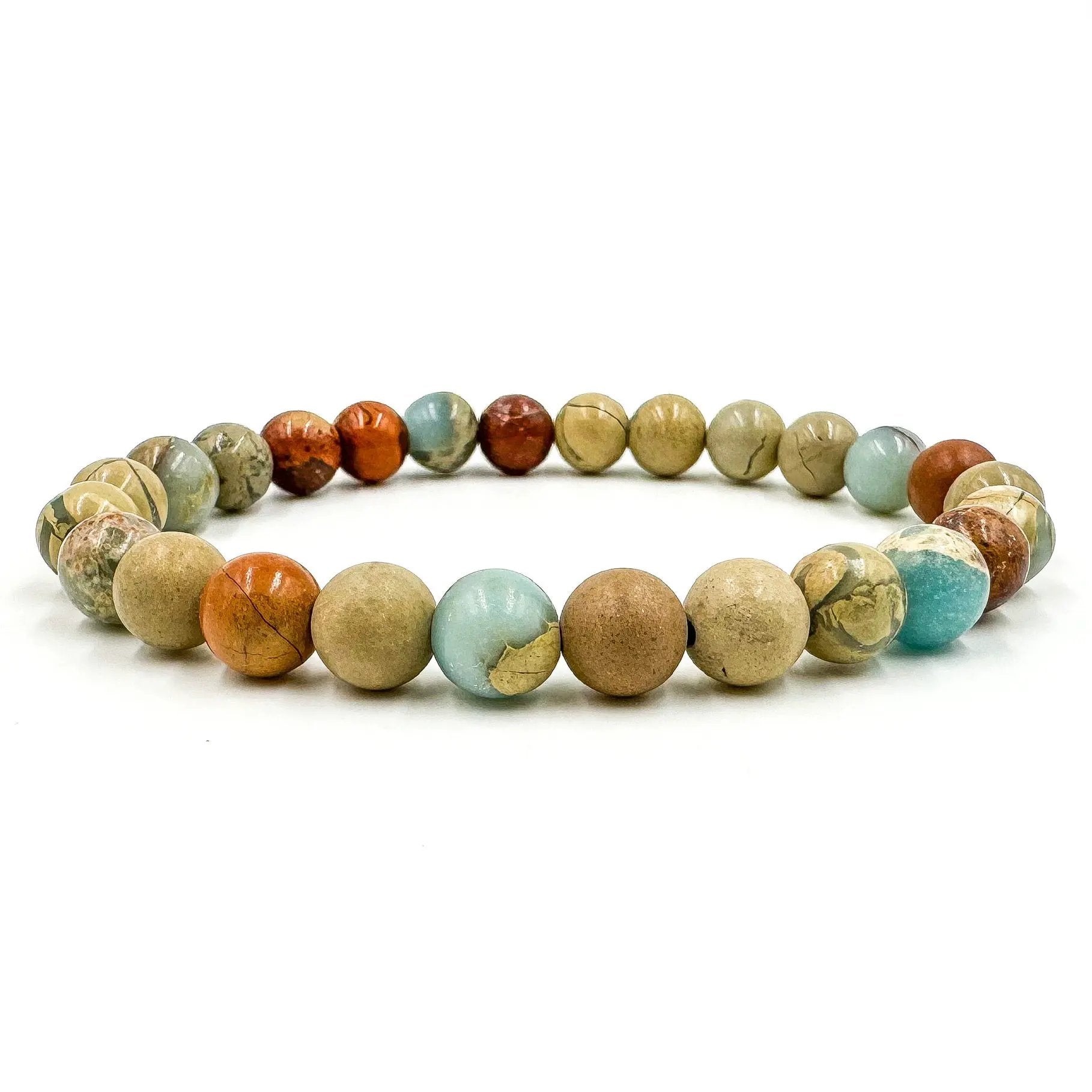 Union - Snakeskin Jasper Gemstone Beaded Bracelet by Everwood Original