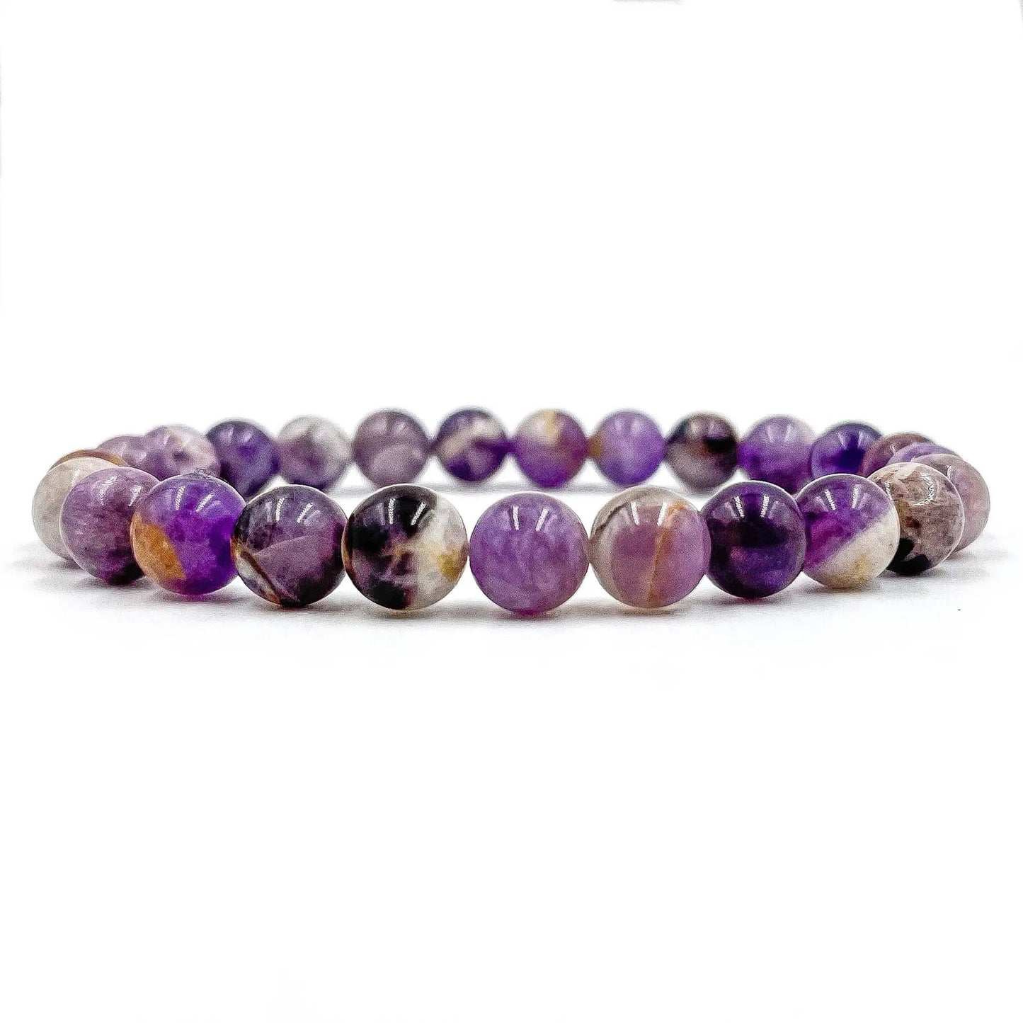 Union - Purple Amethyst Gemstone Beaded Bracelet by Everwood Original
