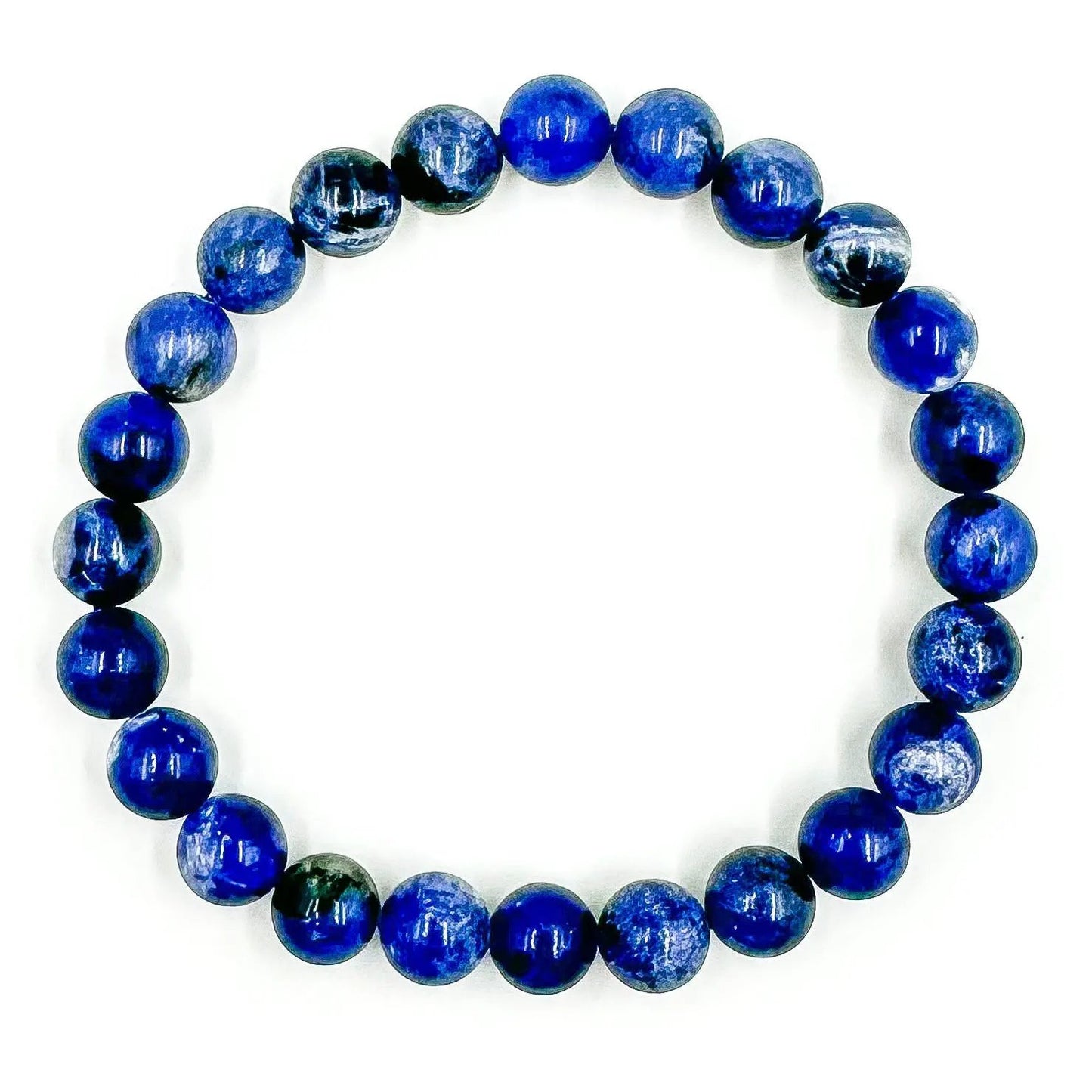 Union - Blue Sodalite Gemstone Beaded Bracelet by Everwood Original