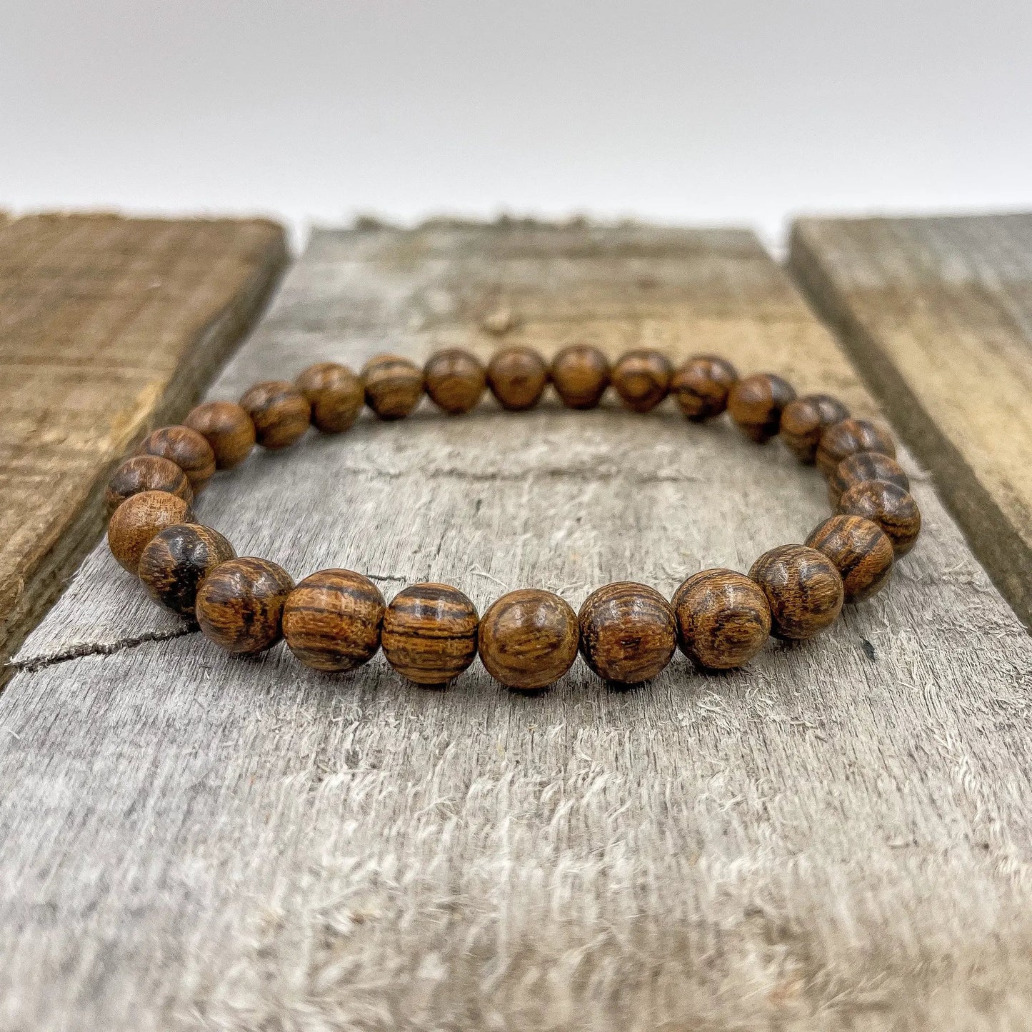 Union - Tigerskin Sandalwood Mala Beaded Bracelet by Everwood Original